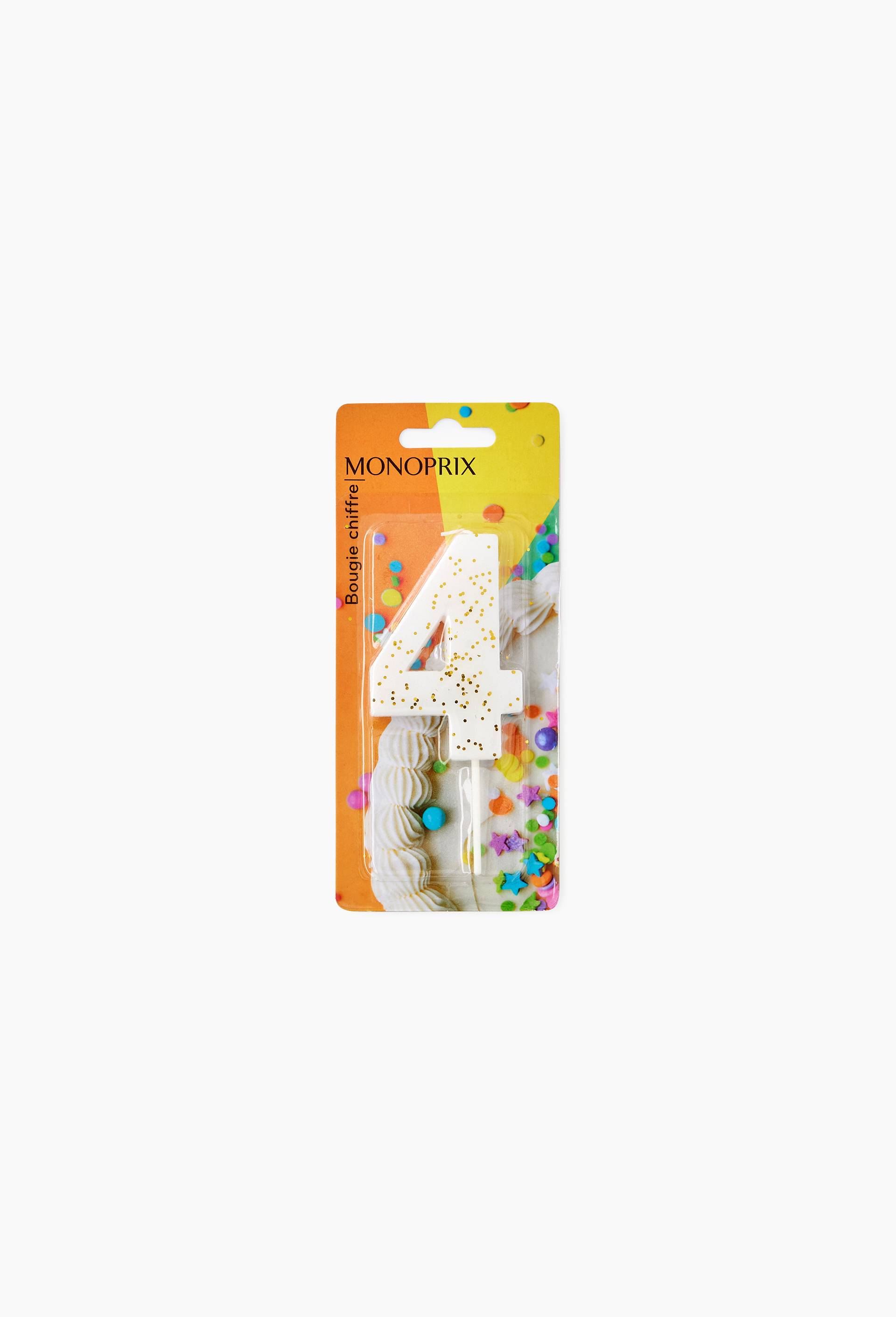 Bougie chiffre 4, , large image number 0