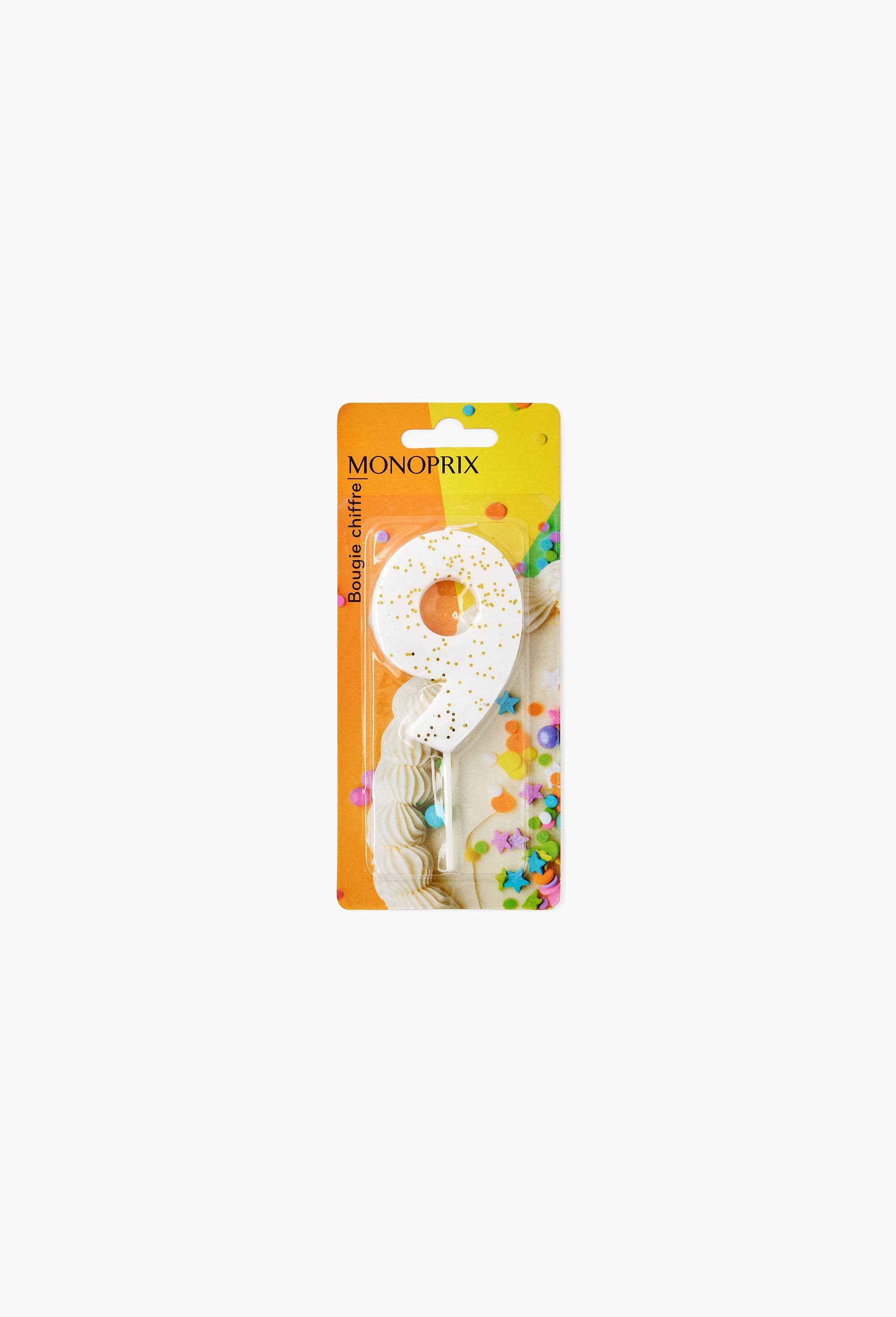 Bougie chiffre 9, , large image number 0