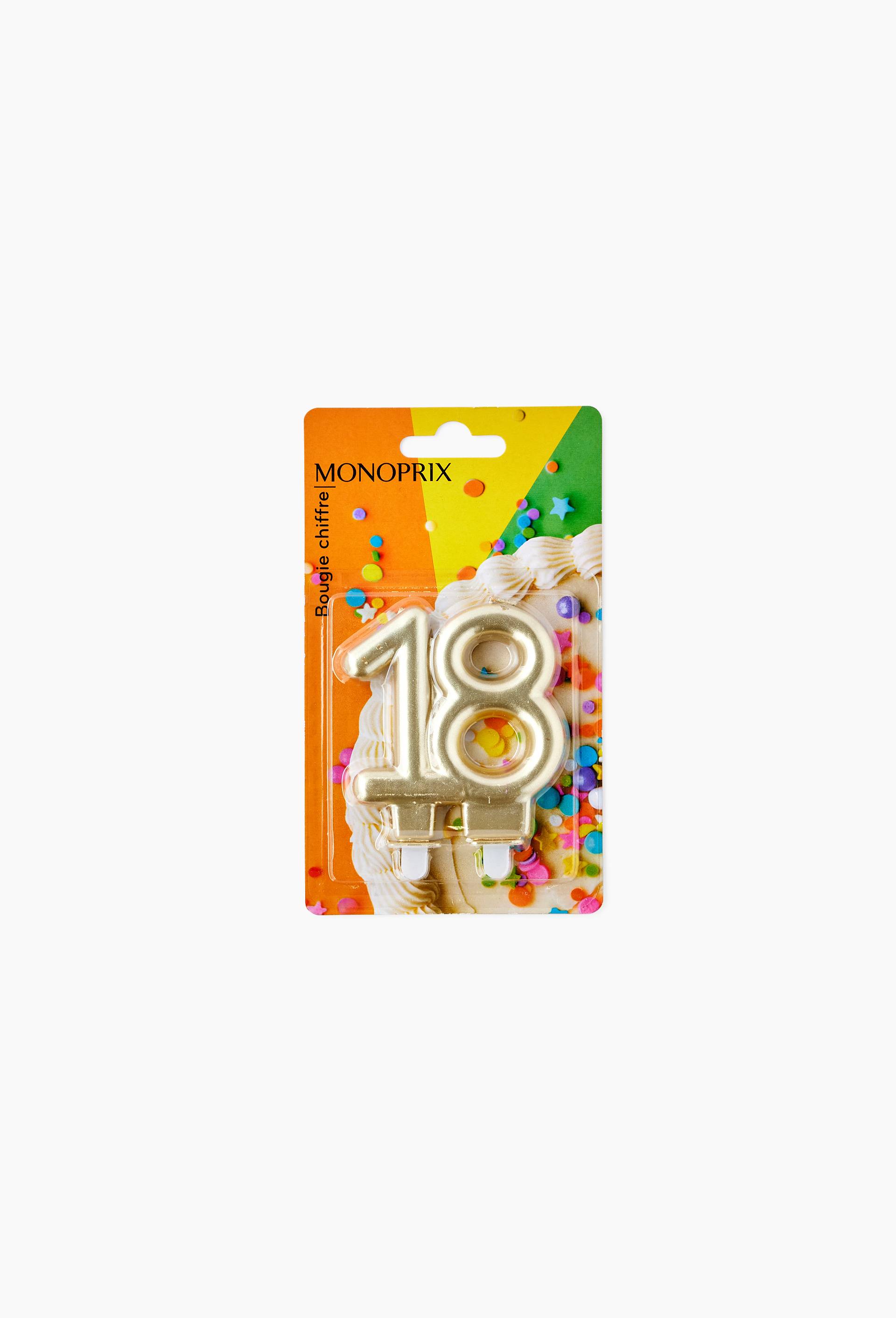 Bougie chiffre n&deg;18, , large image number 0