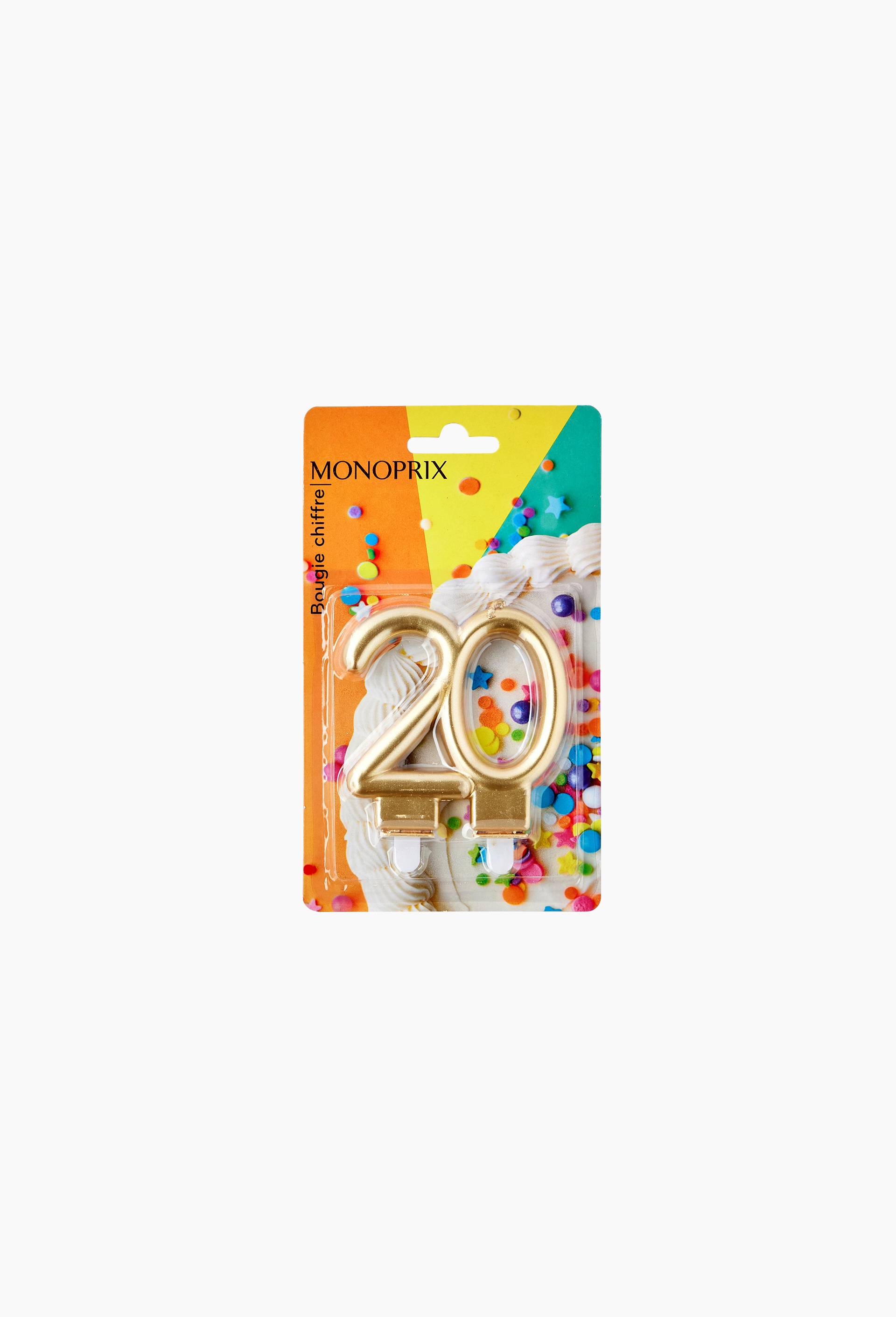 Bougie chiffre n&deg;20, , large image number 0