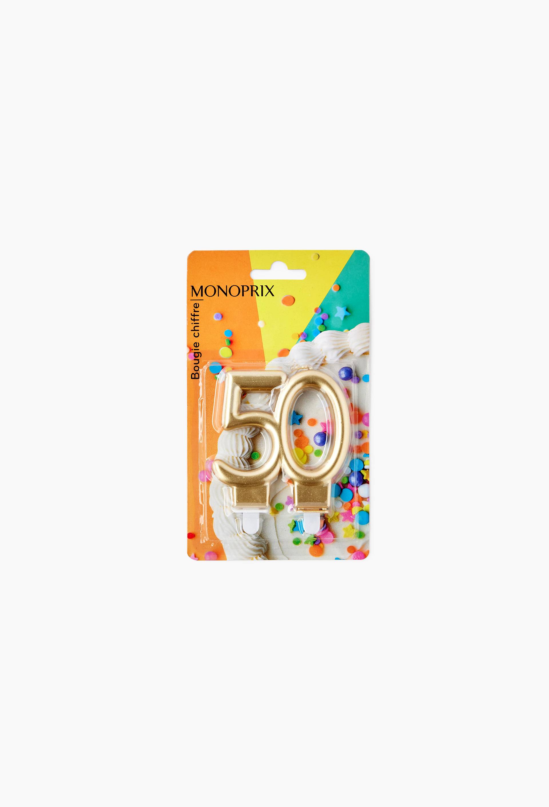 Bougie chiffre n&deg;50, , large image number 0