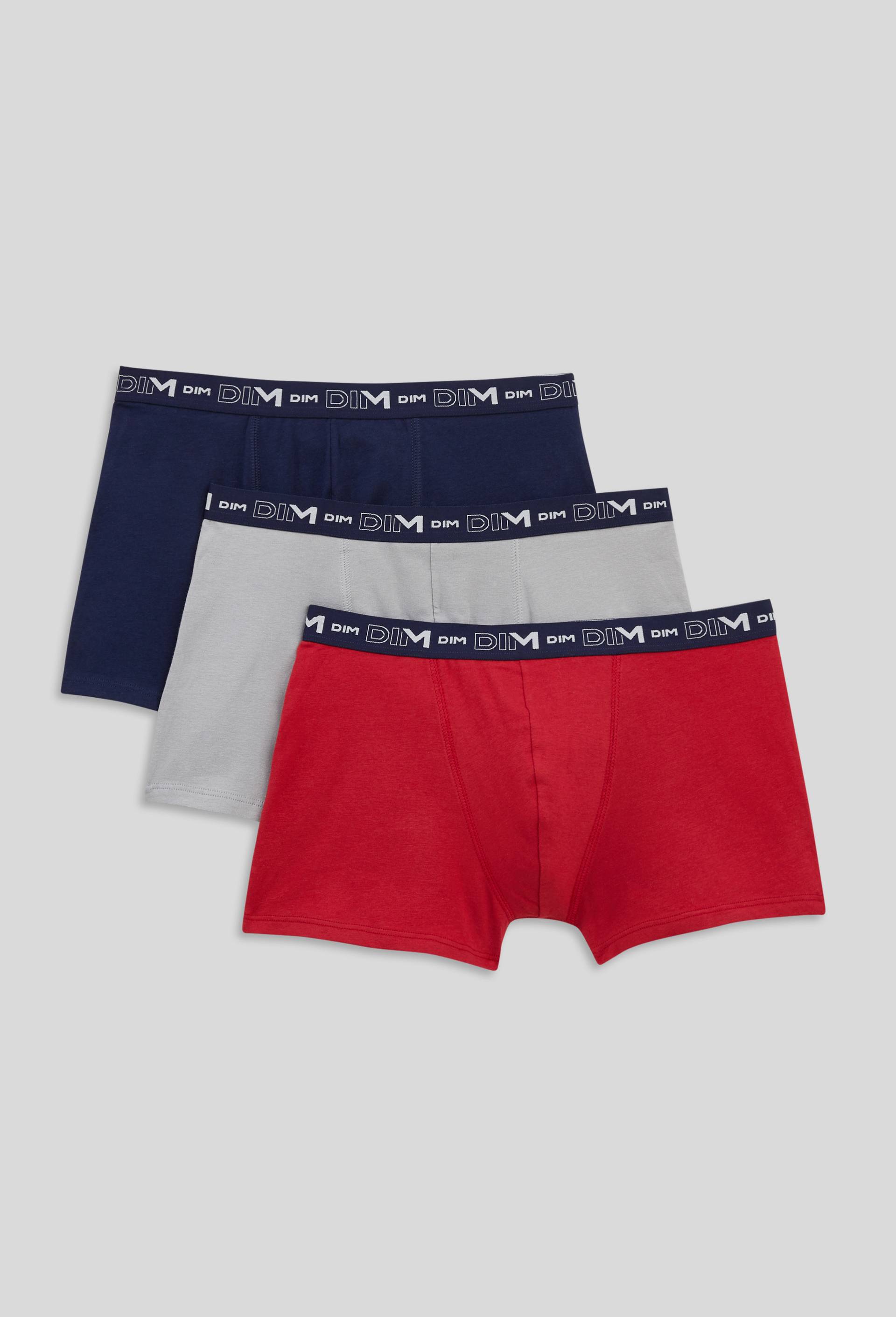Lot de 3 boxers en coton MULTIPACK DIM, Gris, large image number 0