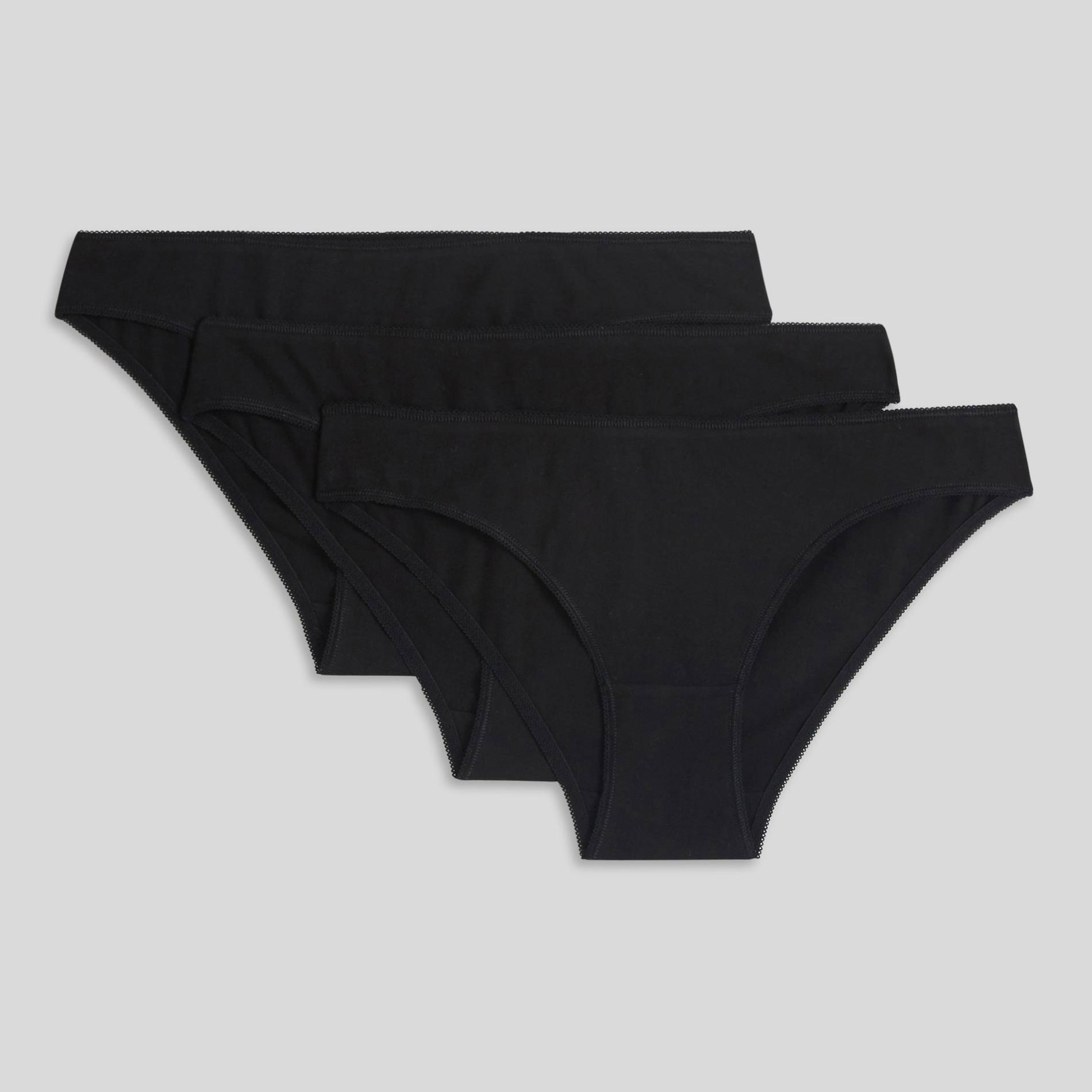 Lot de 3 culottes en coton BIO, Noir, large image number 1.0