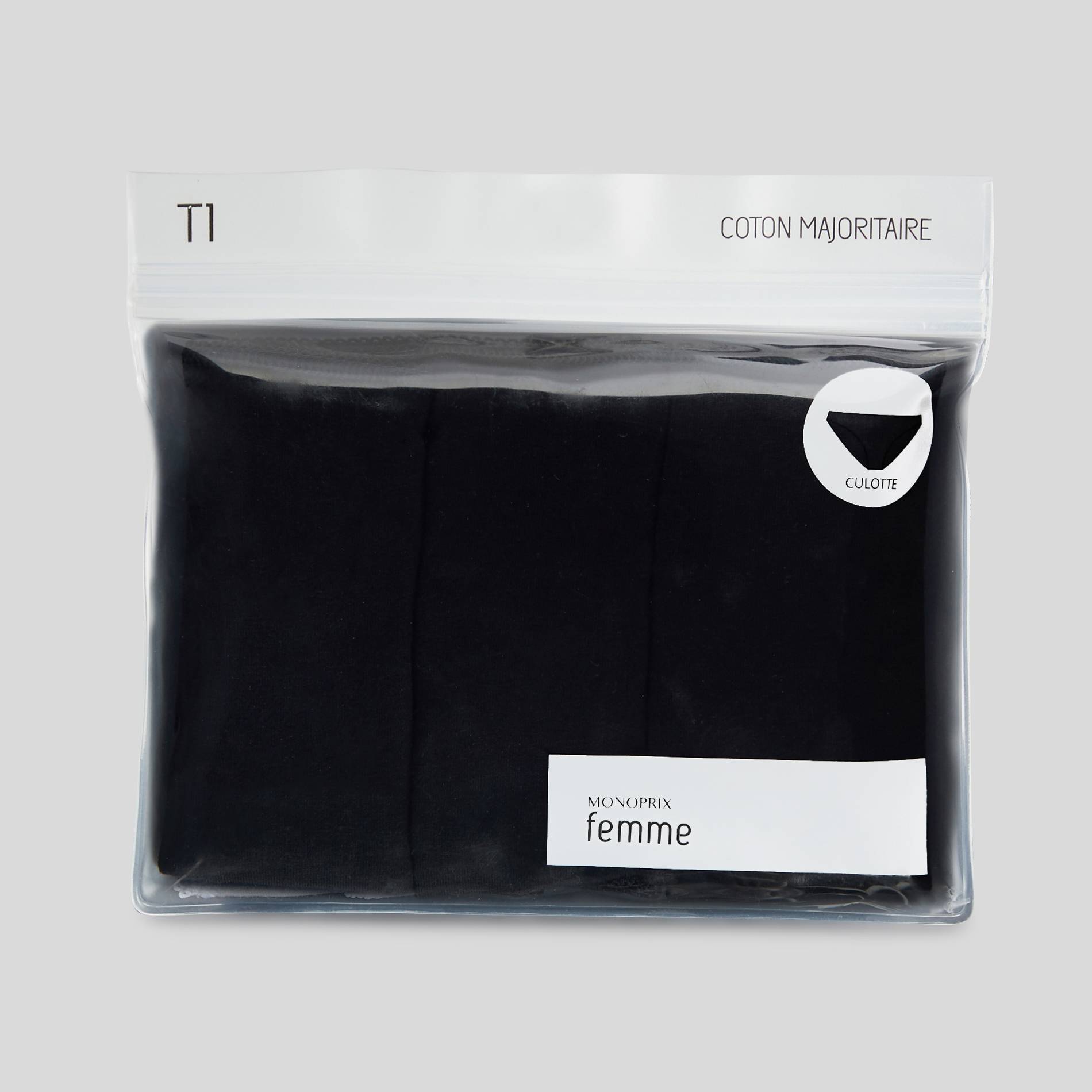 Lot de 3 culottes en coton BIO, Noir, large image number 8.0