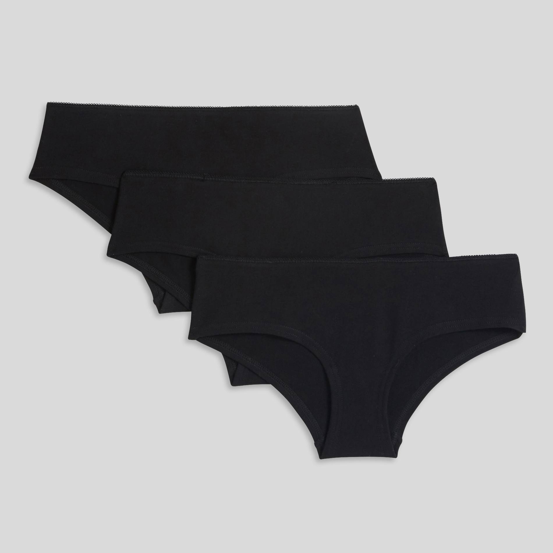 Lot de 3 culottes en coton BIO, Noir, large image number 0