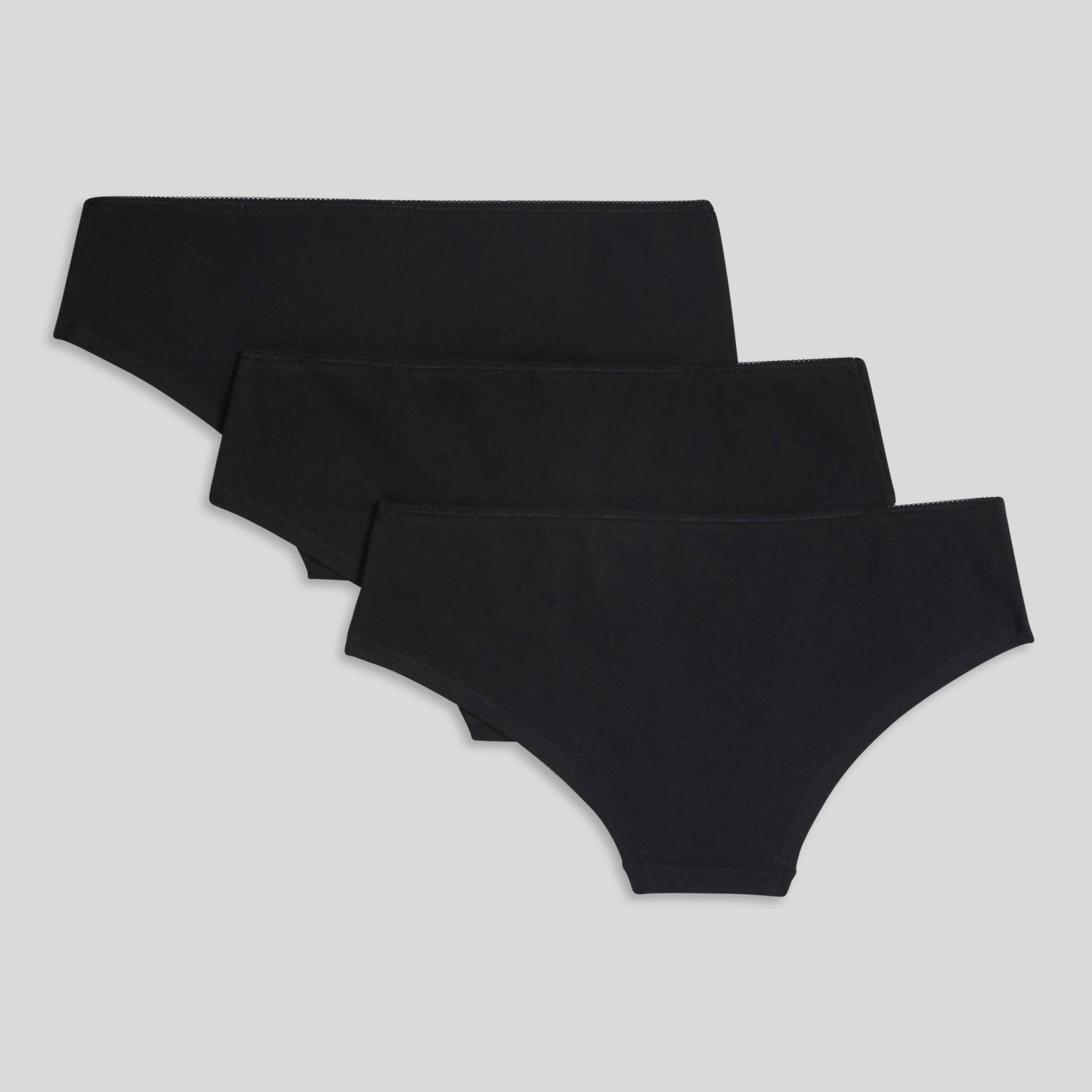 Lot de 3 culottes en coton BIO, Noir, large image number 6.0