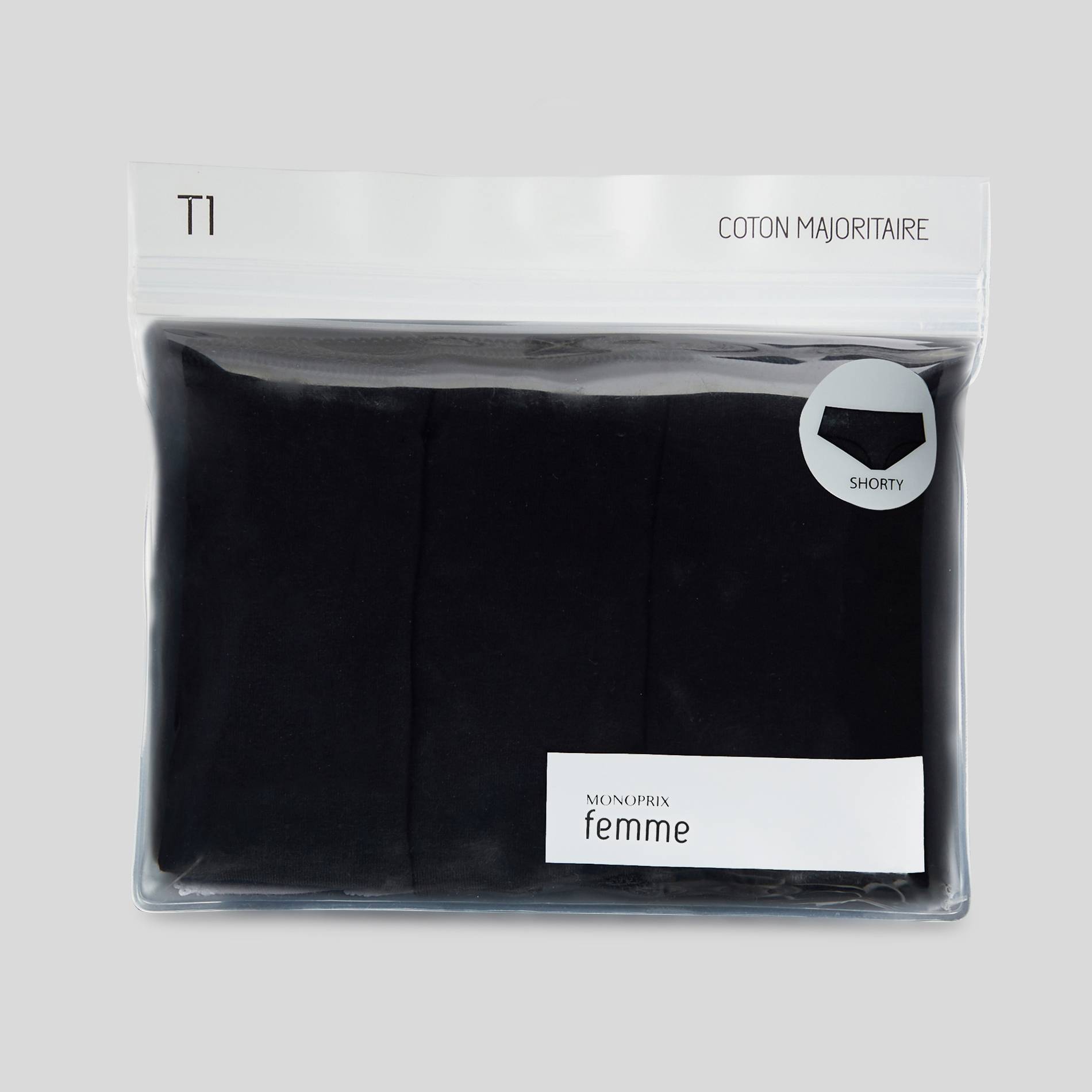 Lot de 3 culottes en coton BIO, Noir, large image number 8.0