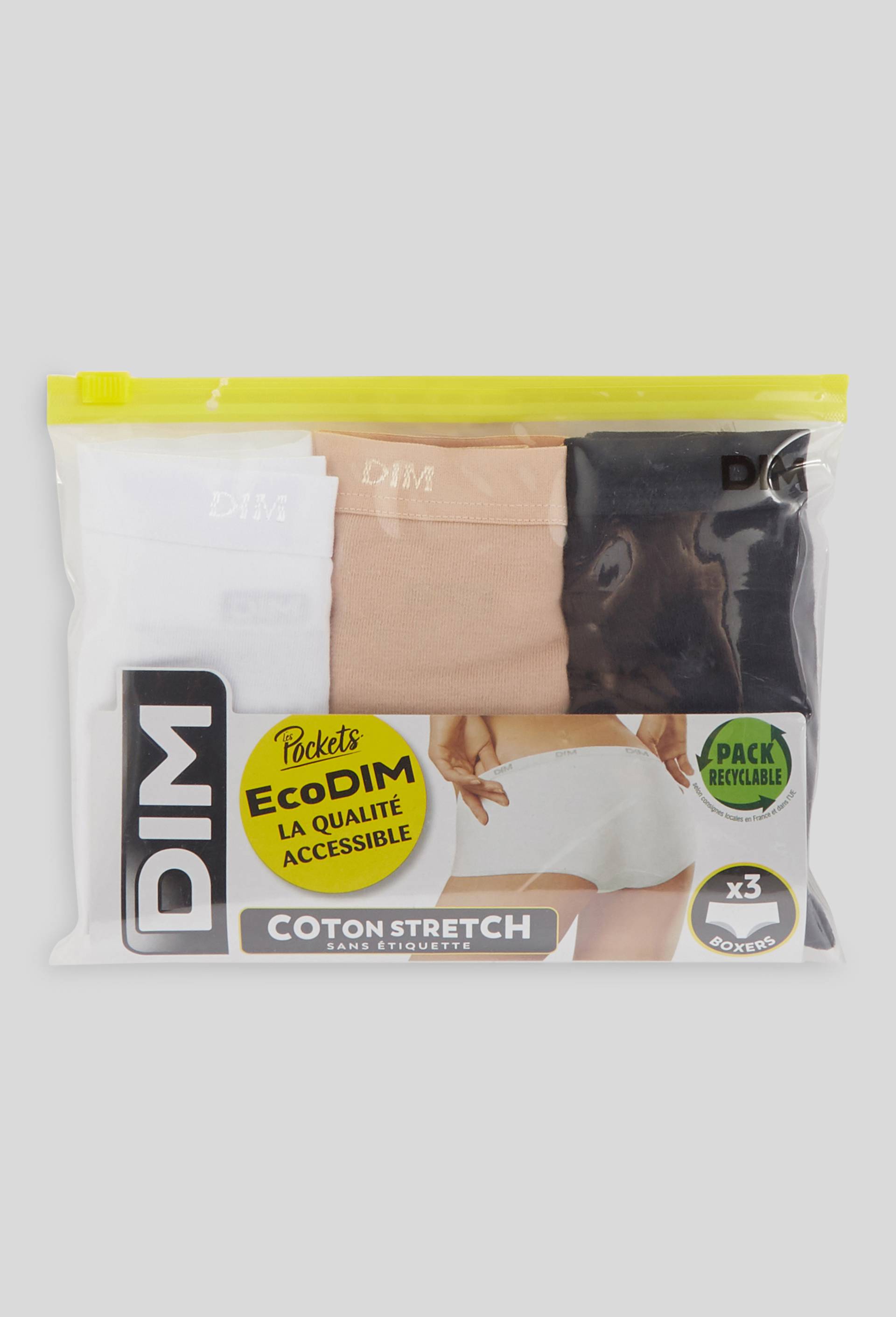 Lot de 3 boxers en coton ECO DIM, Beige clair, large image number 2.0