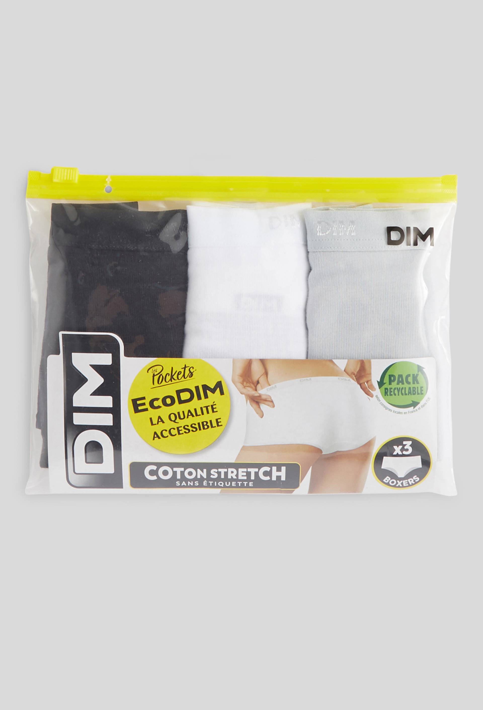Lot de 3 boxers en coton ECO DIM, Noir, large image number 2.0