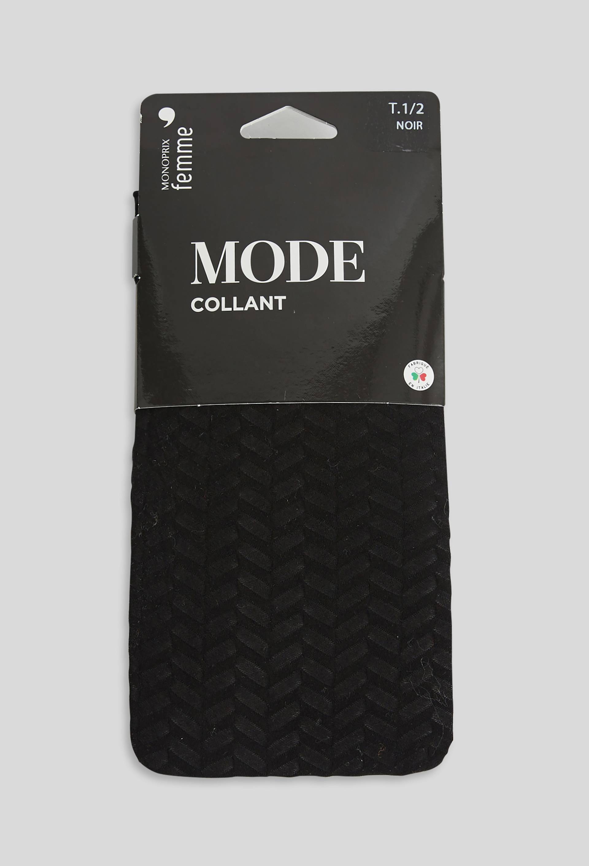 Collant voile fantaisie MODE, Noir, large image number 0