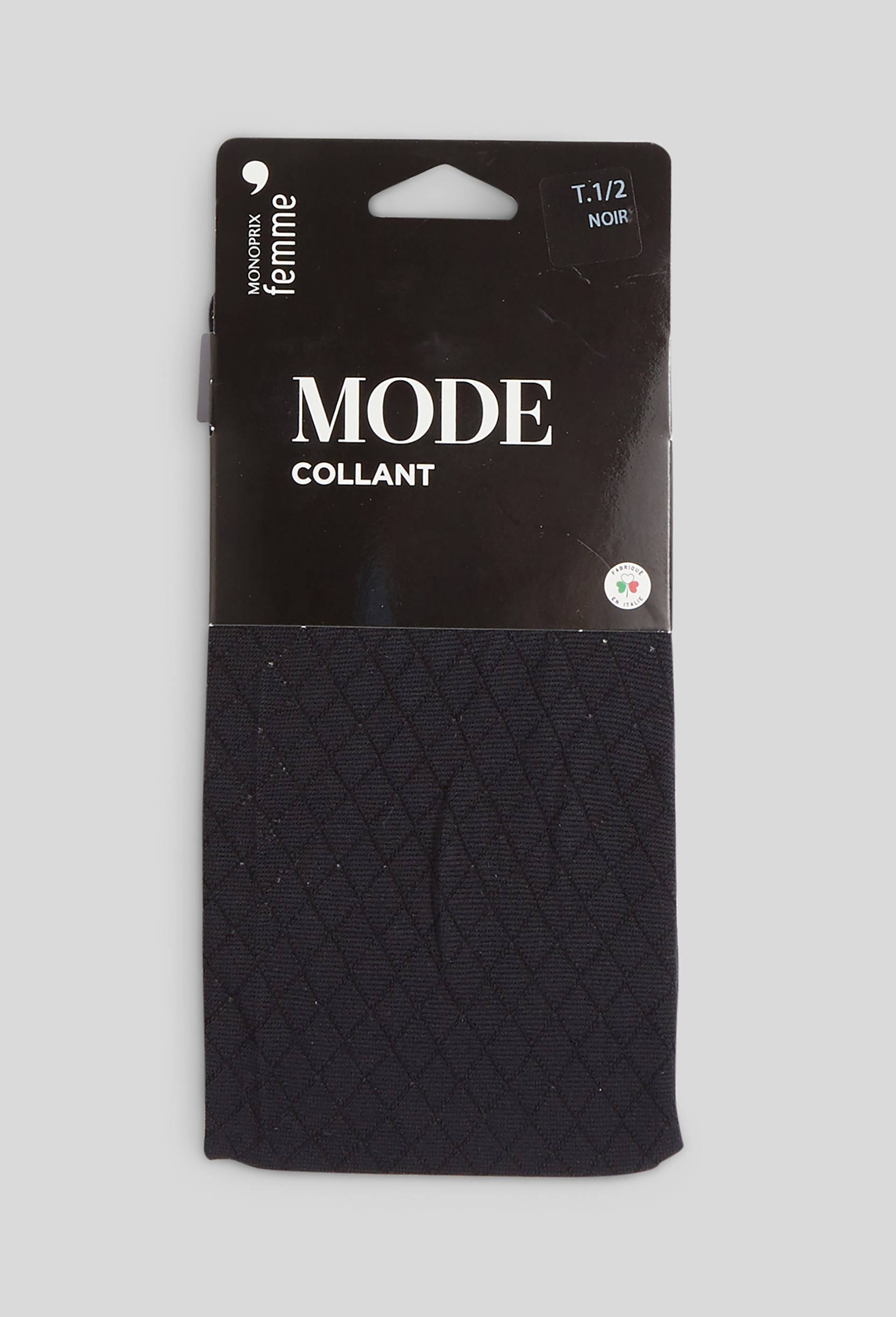 Collant opaque losanges MODE, Noir, large image number 0