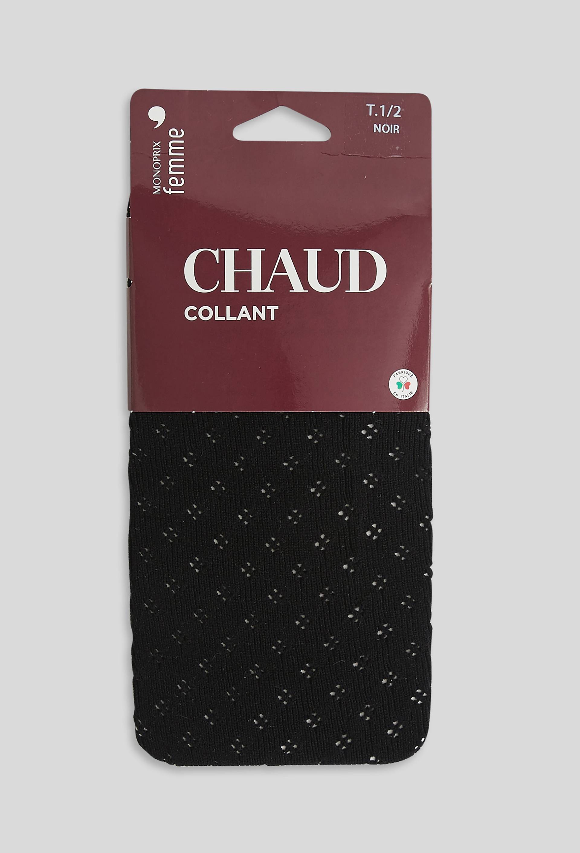 Collant fantaisie CHAUD, Noir, large image number 0