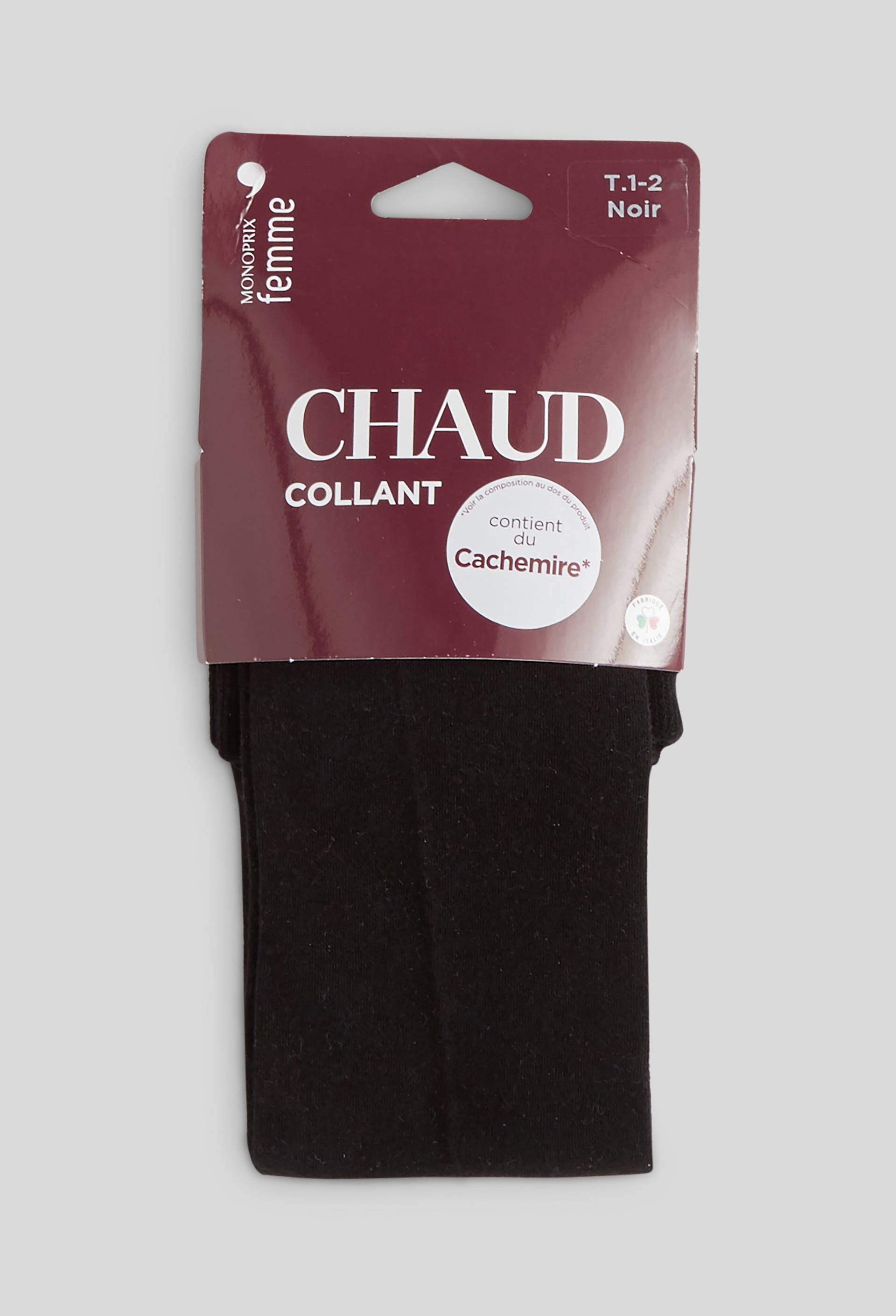 Collant contenant du cachemire CHAUD, Noir, large image number 0