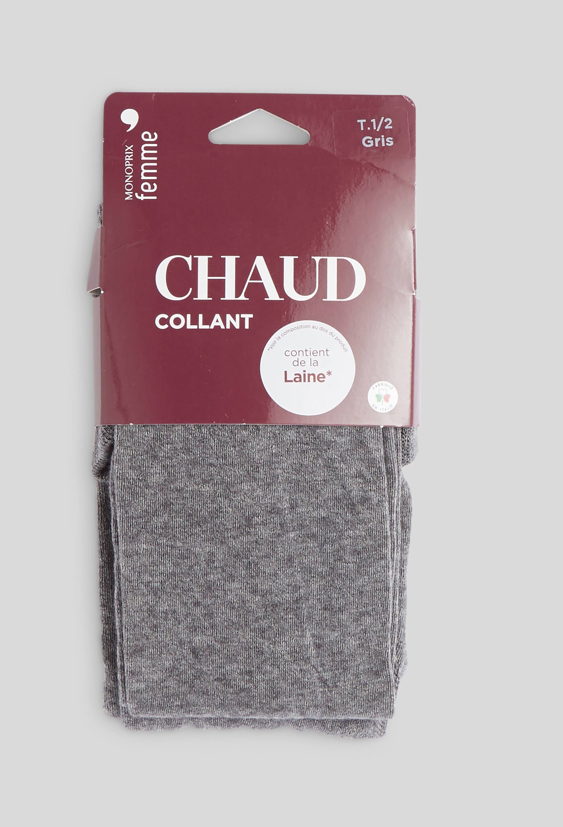 Collant contenant de la laine CHAUD, Gris, large image number 0