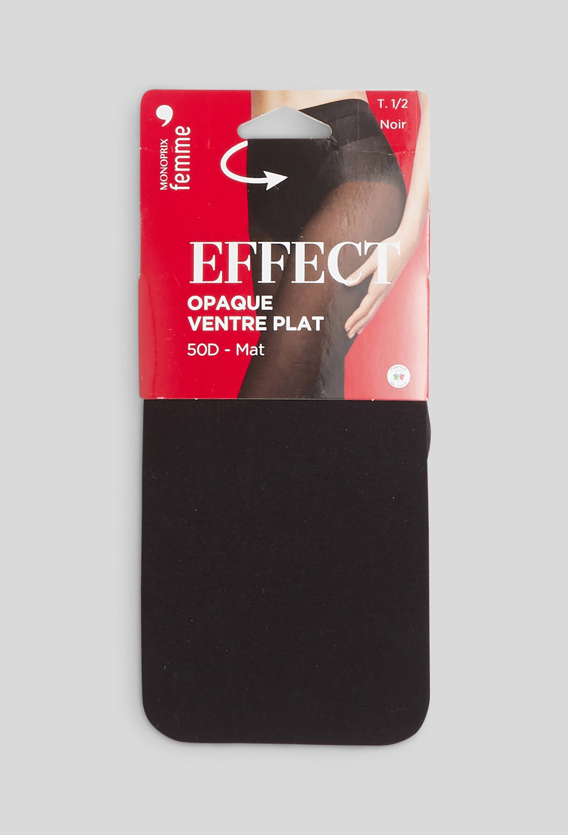 Collant opaque ventre plat EFFECT, Noir, large image number 0