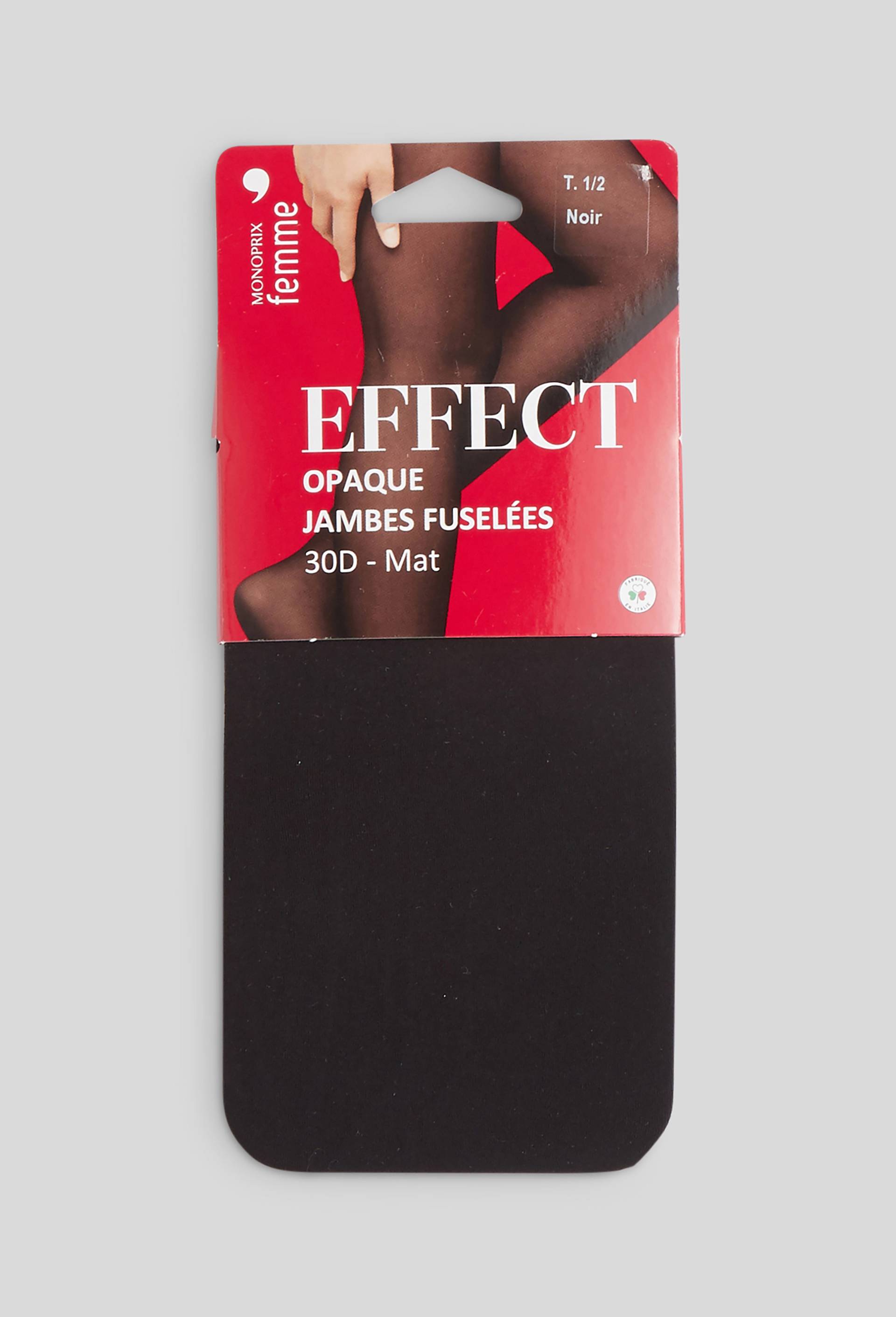 Collant jambes fusel&eacute;es EFFECT, Noir, large image number 0