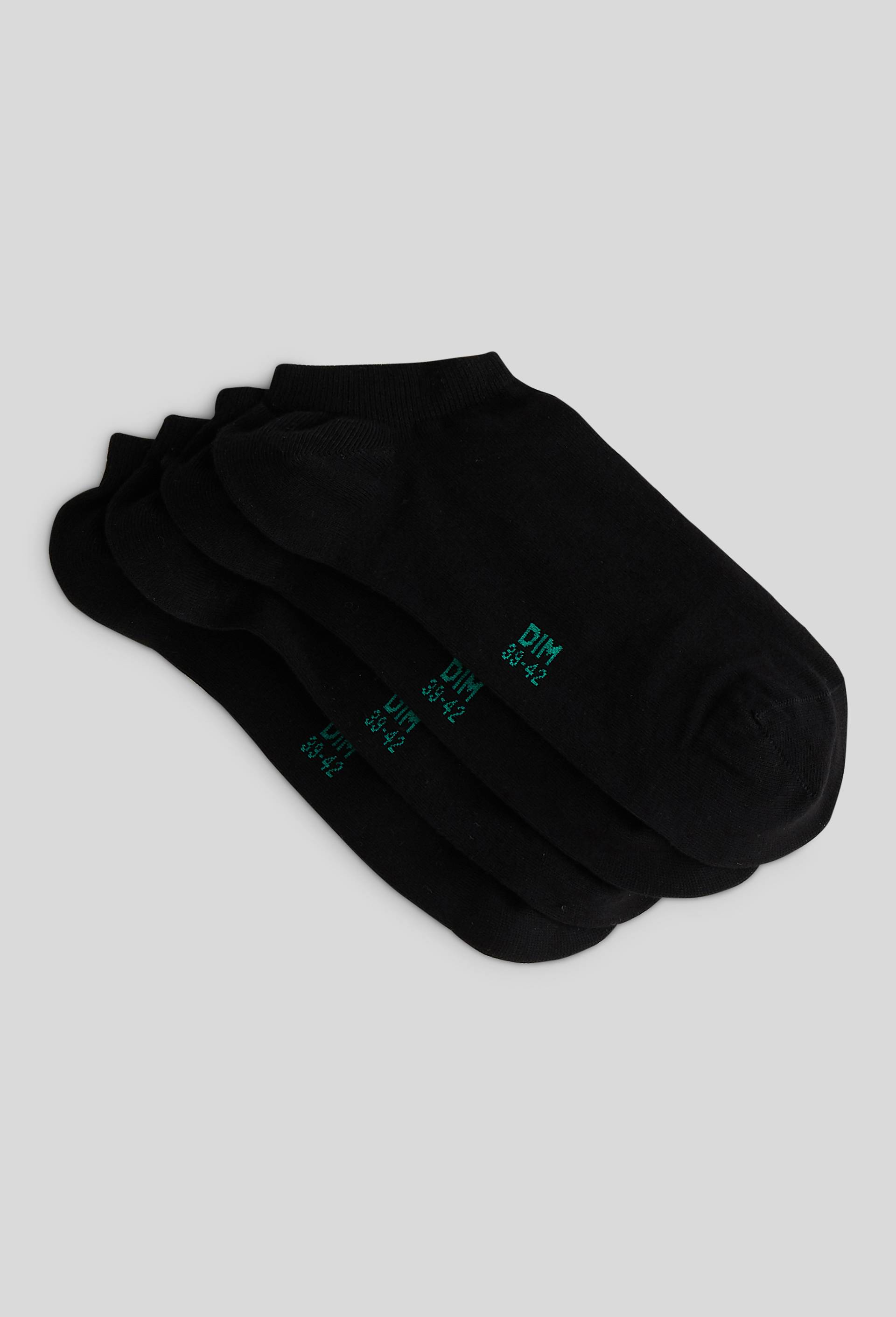 Lot de 2 paires de socquettes en coton DIM, Noir, large image number 1.0