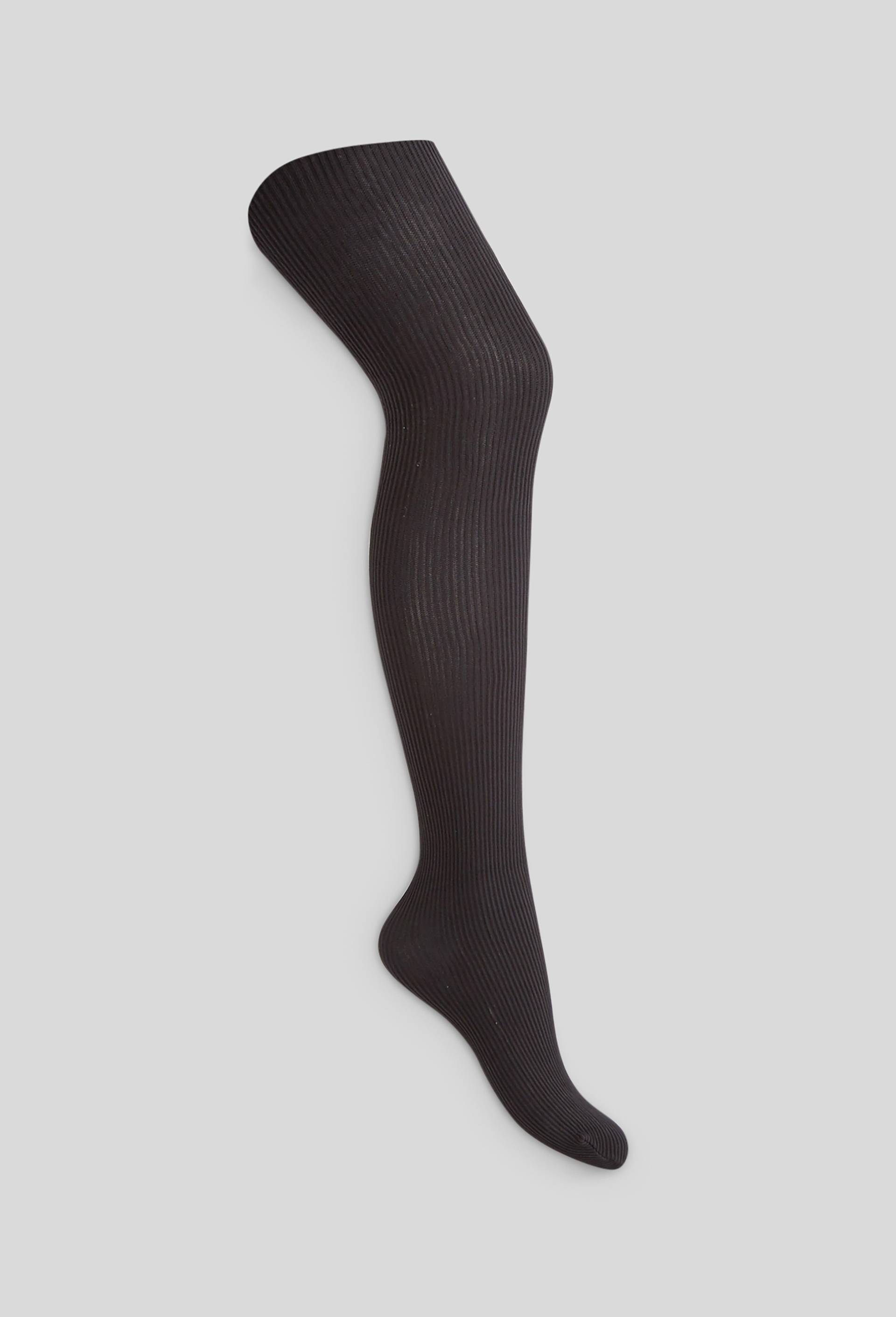 Collants opaques cotel&eacute;, Noir, large image number 1