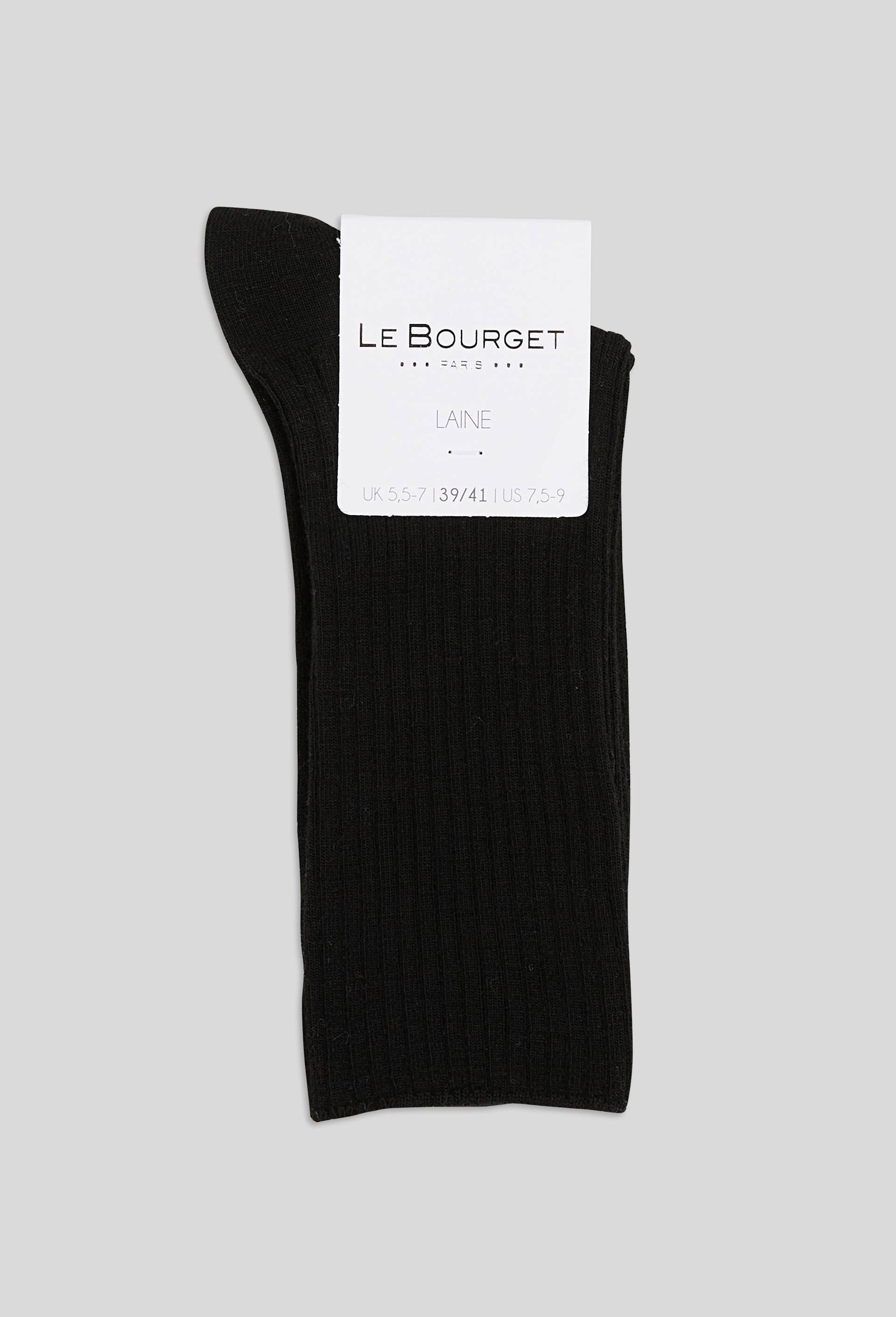 Paire de chaussette en laine Le Bourget, Noir, large image number 0