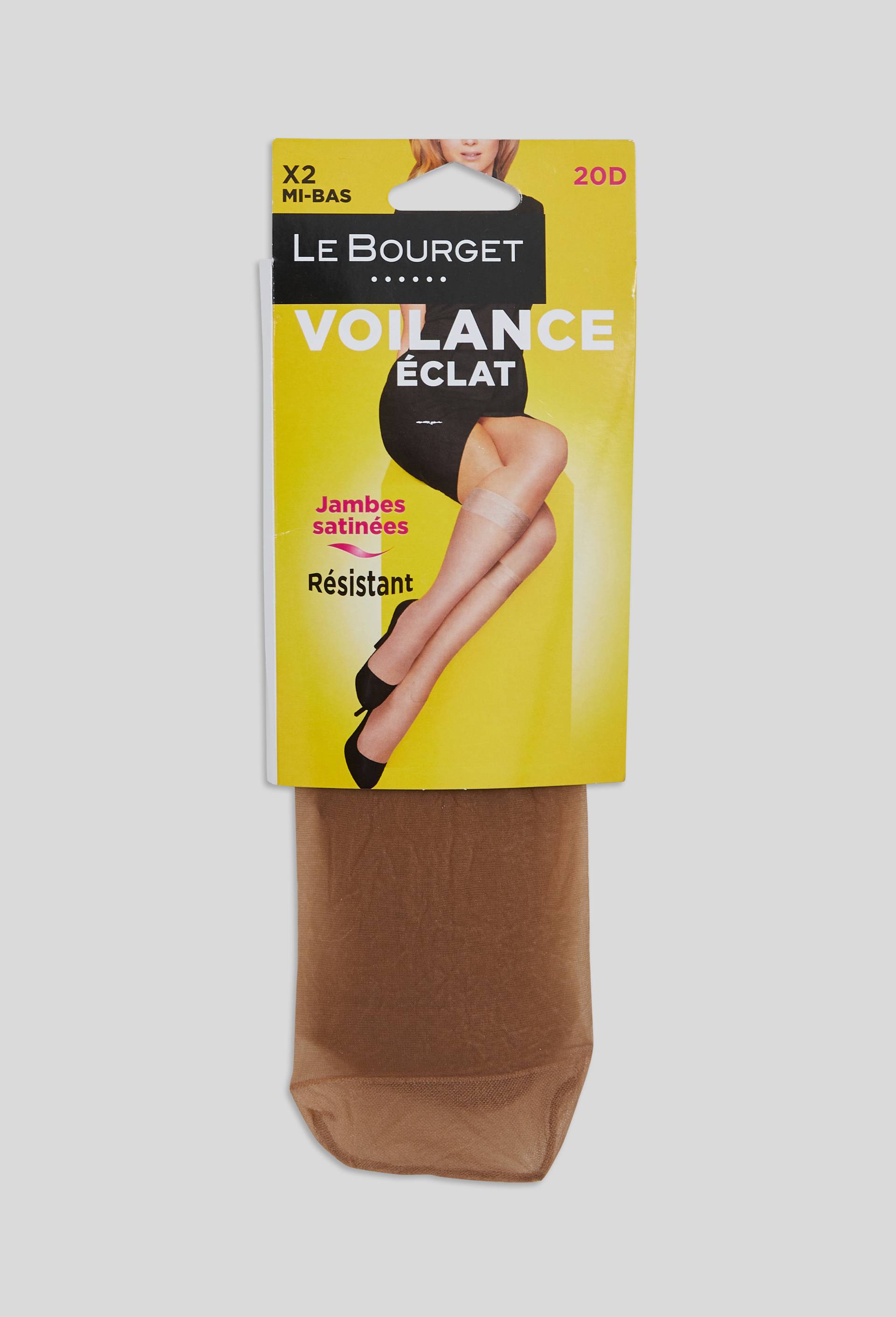 Lot de 2 paires de mi bas brillants Le Bourget, Beige clair, large image number 0