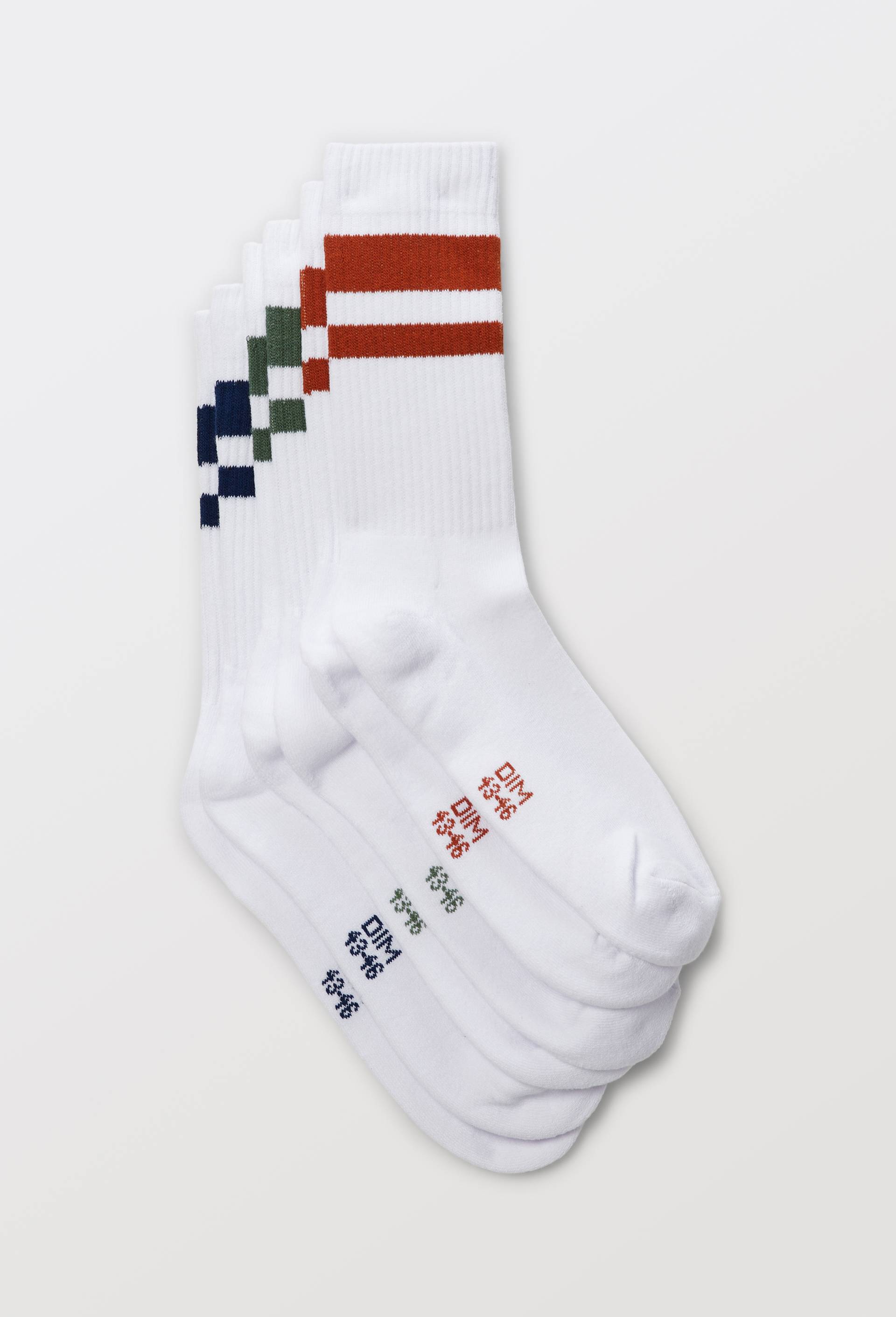 Lot de 3 paires de chaussettes en coton DIM, Blanc, large image number 0