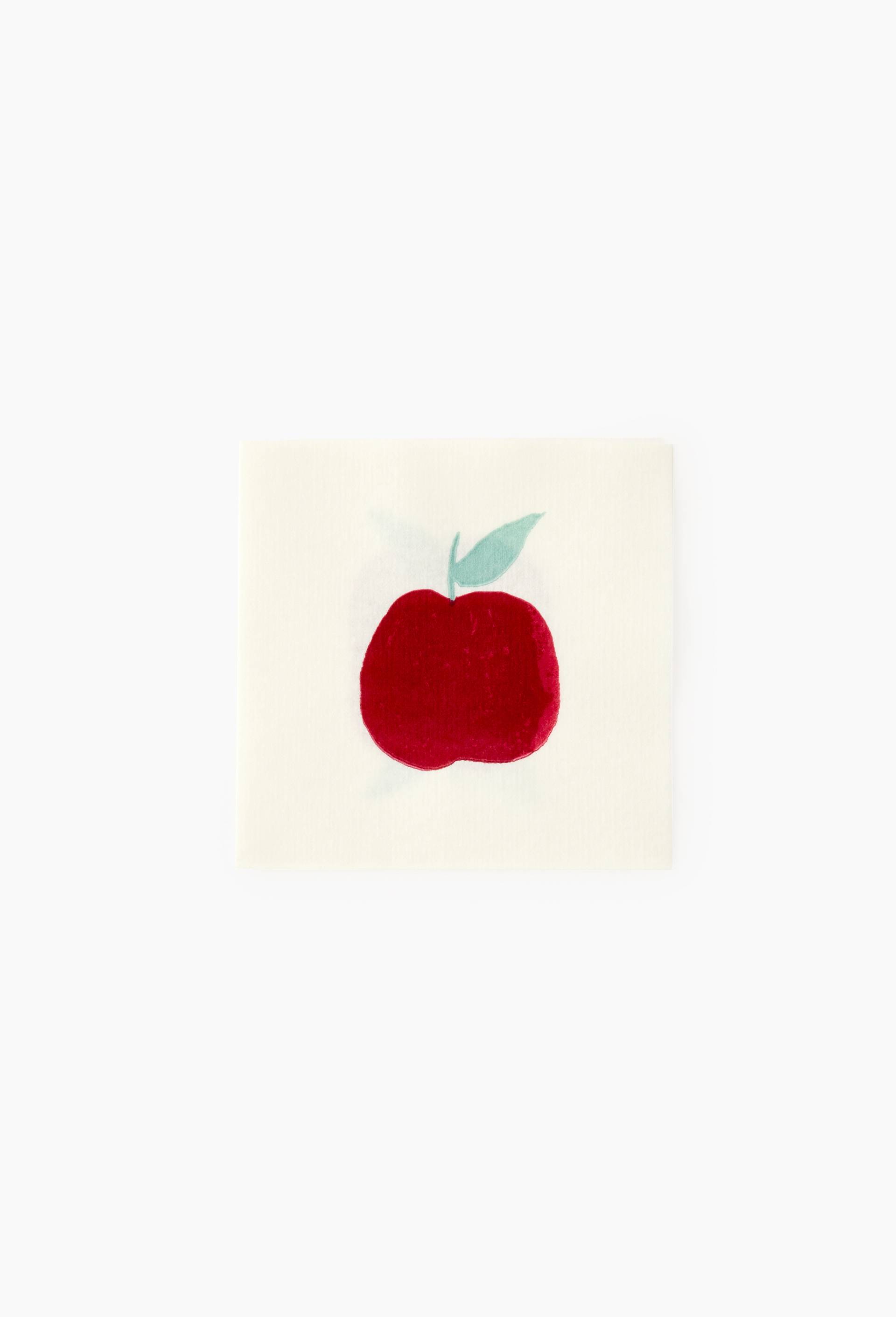20 serviettes en papier imprim&eacute; pommes 25*25cm,, , large image number 0.0