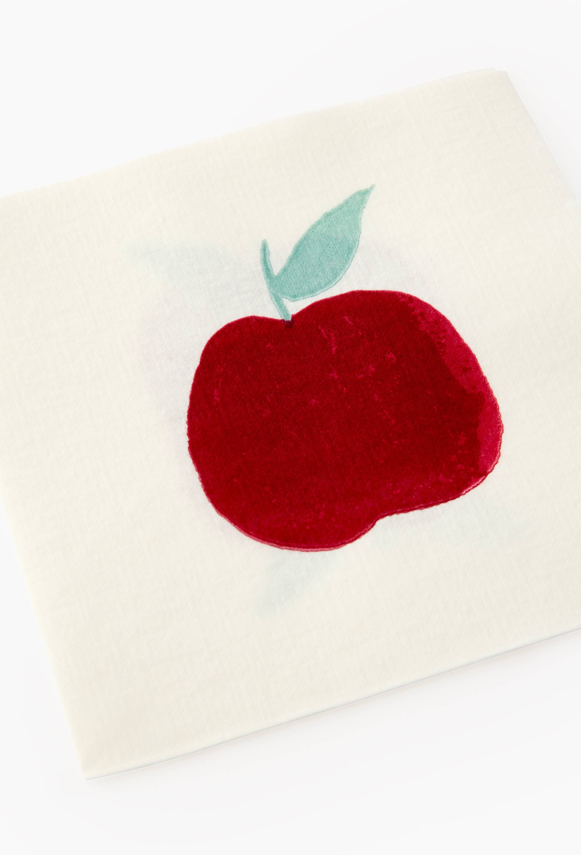 20 serviettes en papier imprim&eacute; pommes 25*25cm,, , large image number 1