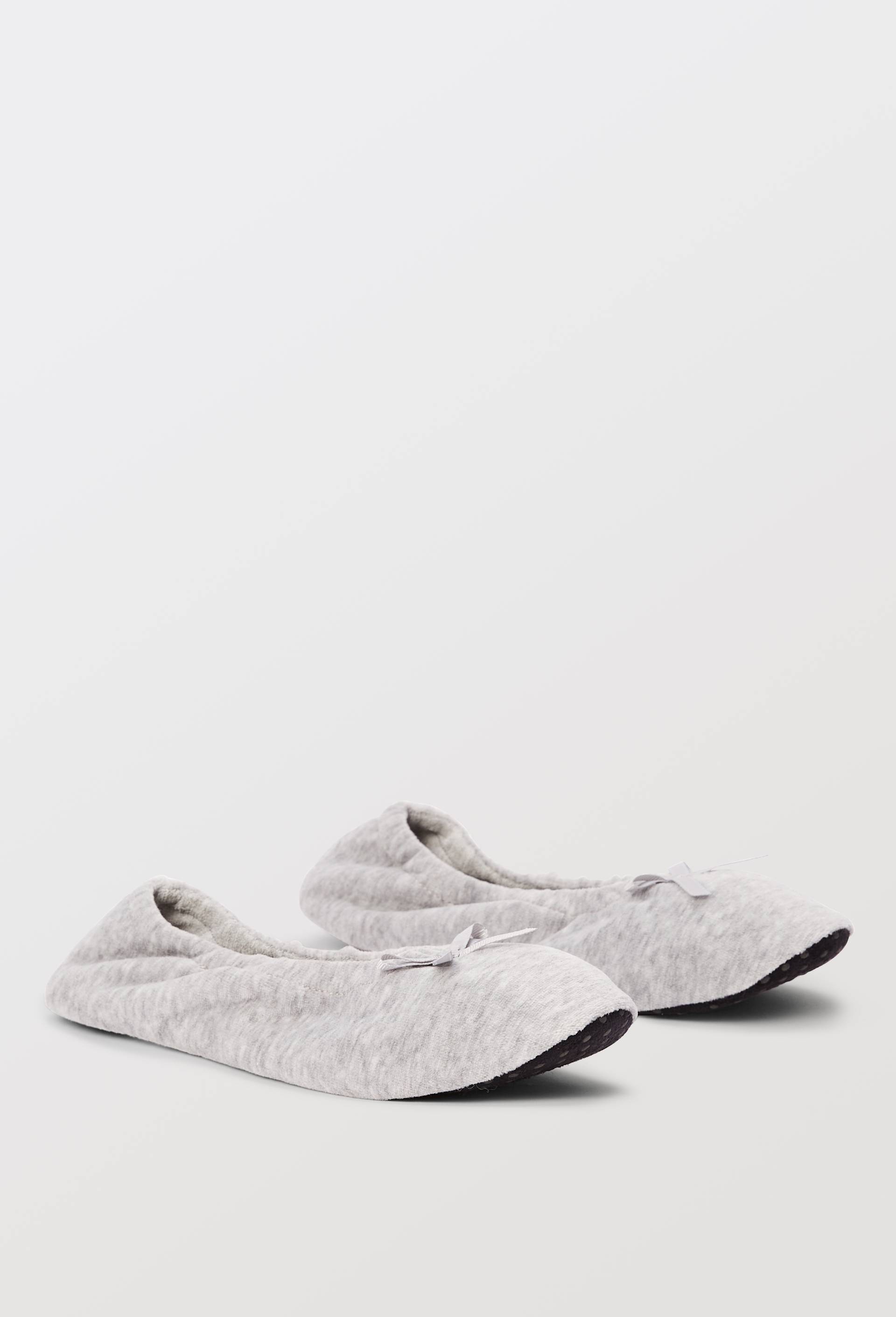Ballerines unies en velours, Gris, large image number 3.0
