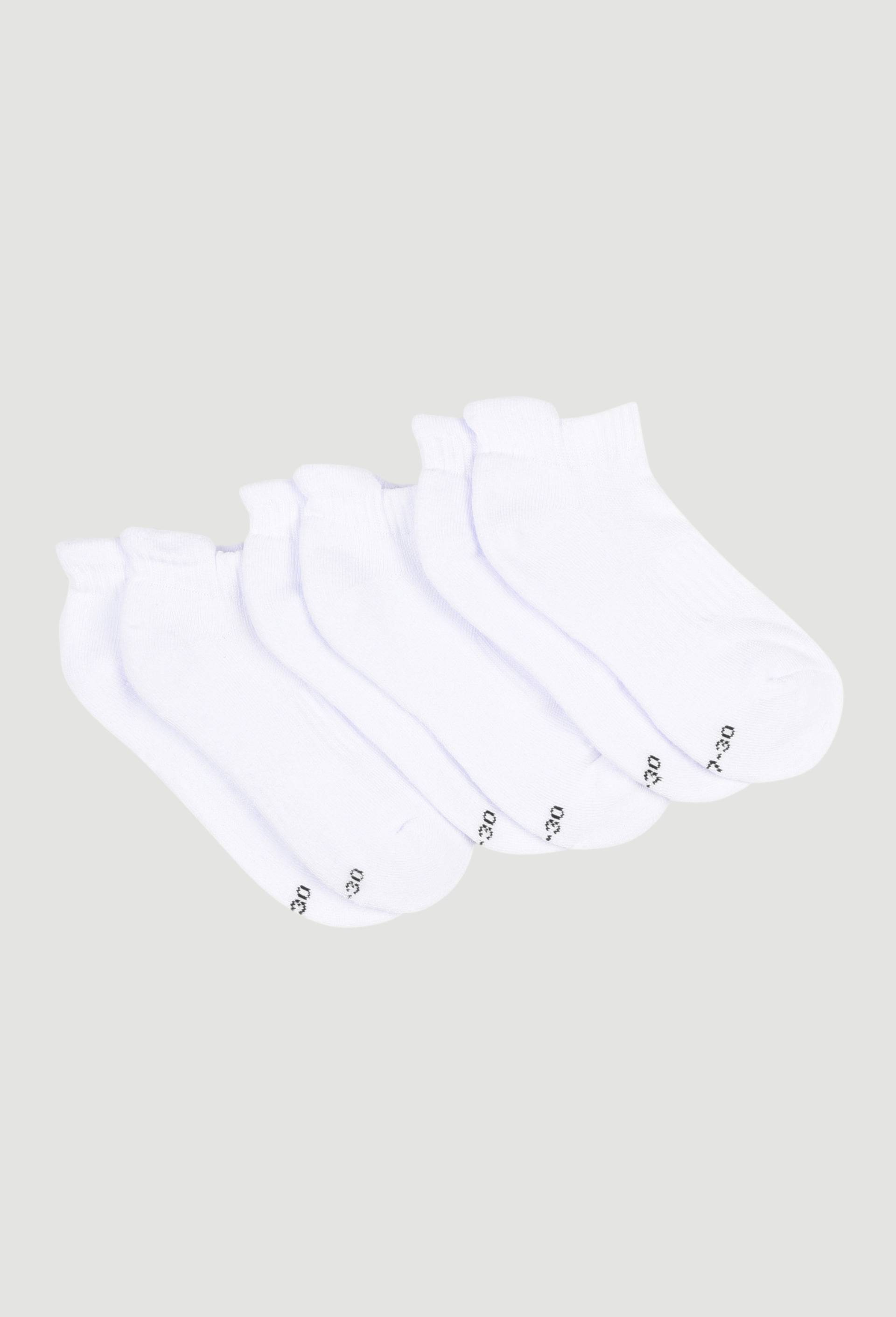 Lot de 3 paires de socquettes sport contenant du coton BIO, Blanc, large image number 0