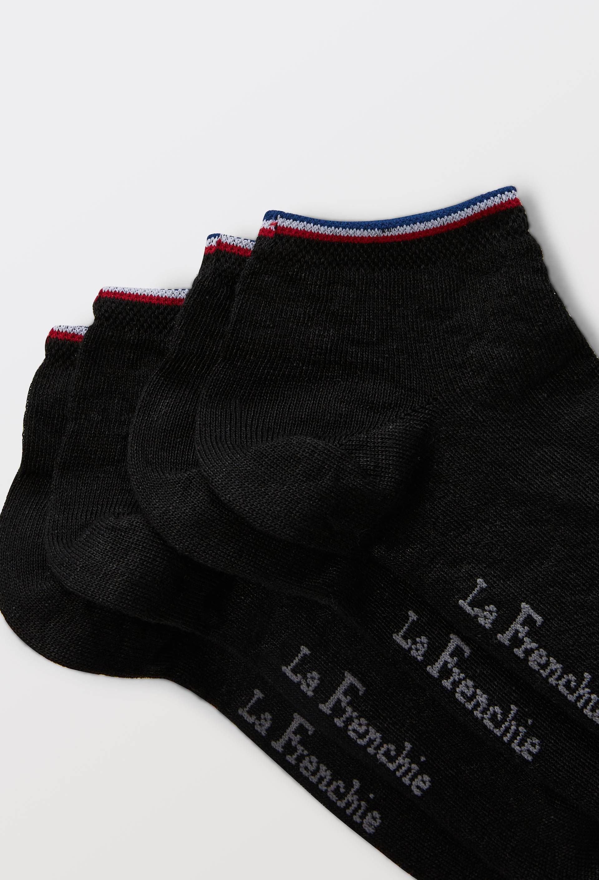 Lot de 2 paires de socquettes en lin La Frenchie, Noir, large image number 1