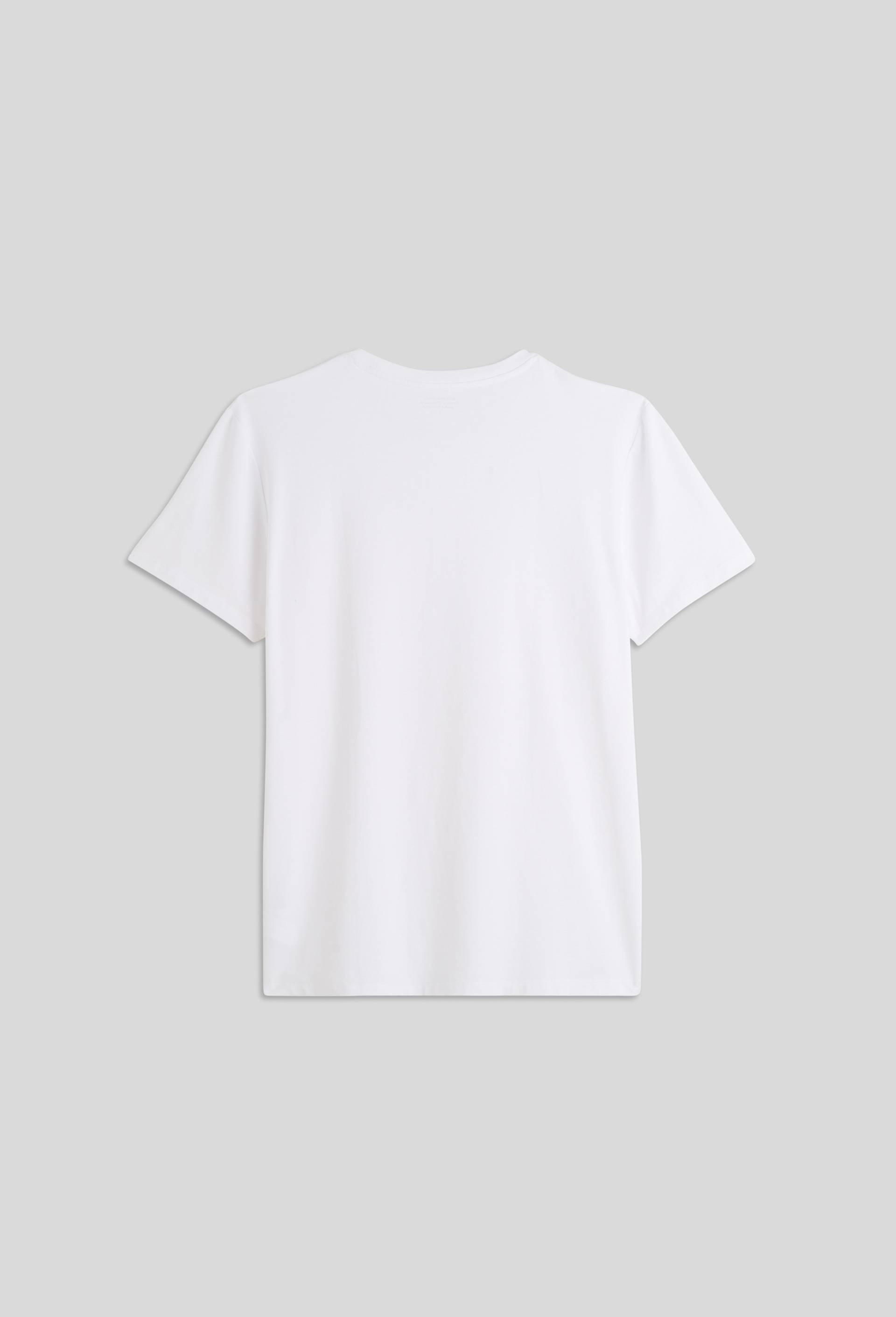 Lot de 2 t-shirts col rond en coton BIO GOTS, Blanc, large image number 1