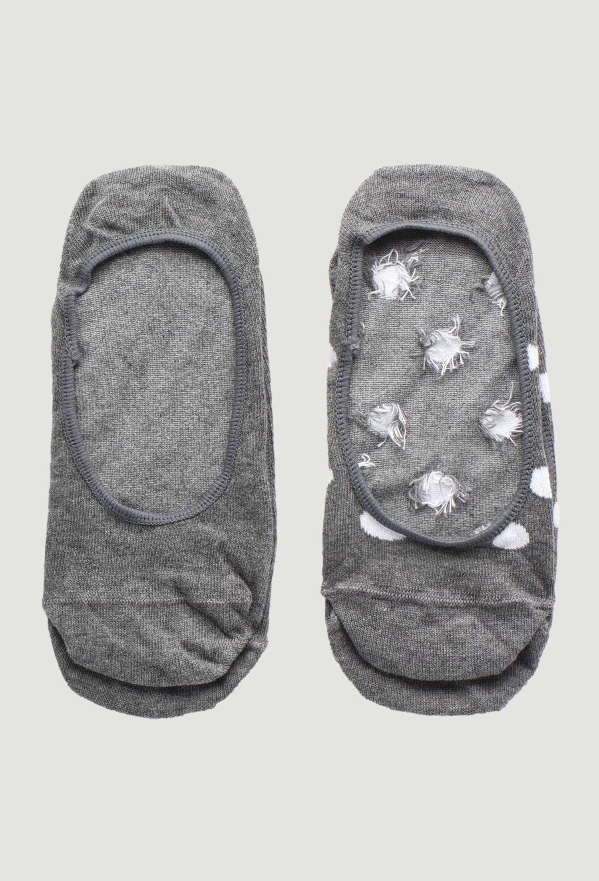 Prot}ge-pieds @ pois, Gris, large image number 1
