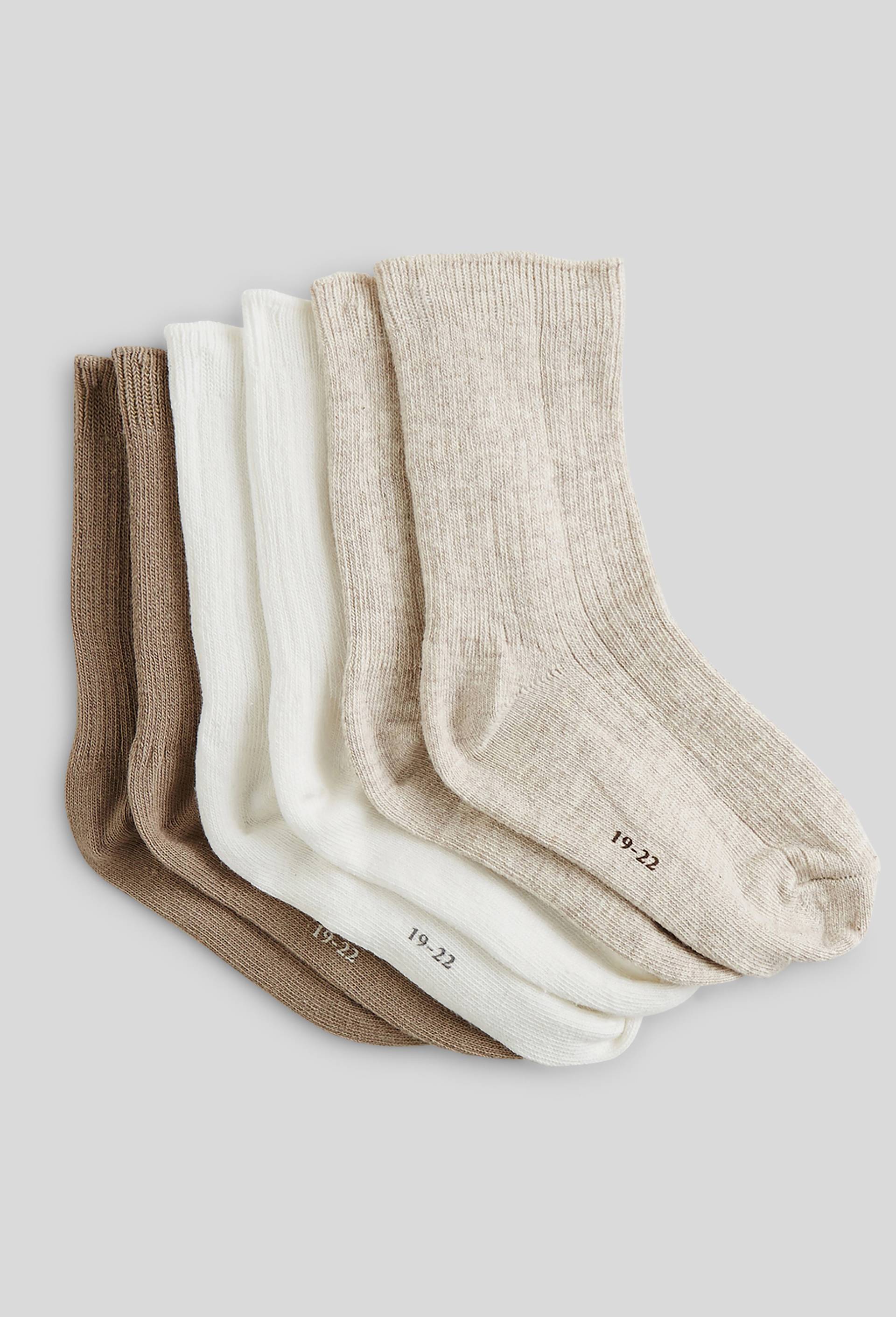 Lot de 3 paires de chaussettes unis contenant du coton BIO GOTS, Brun clair, large image number 0