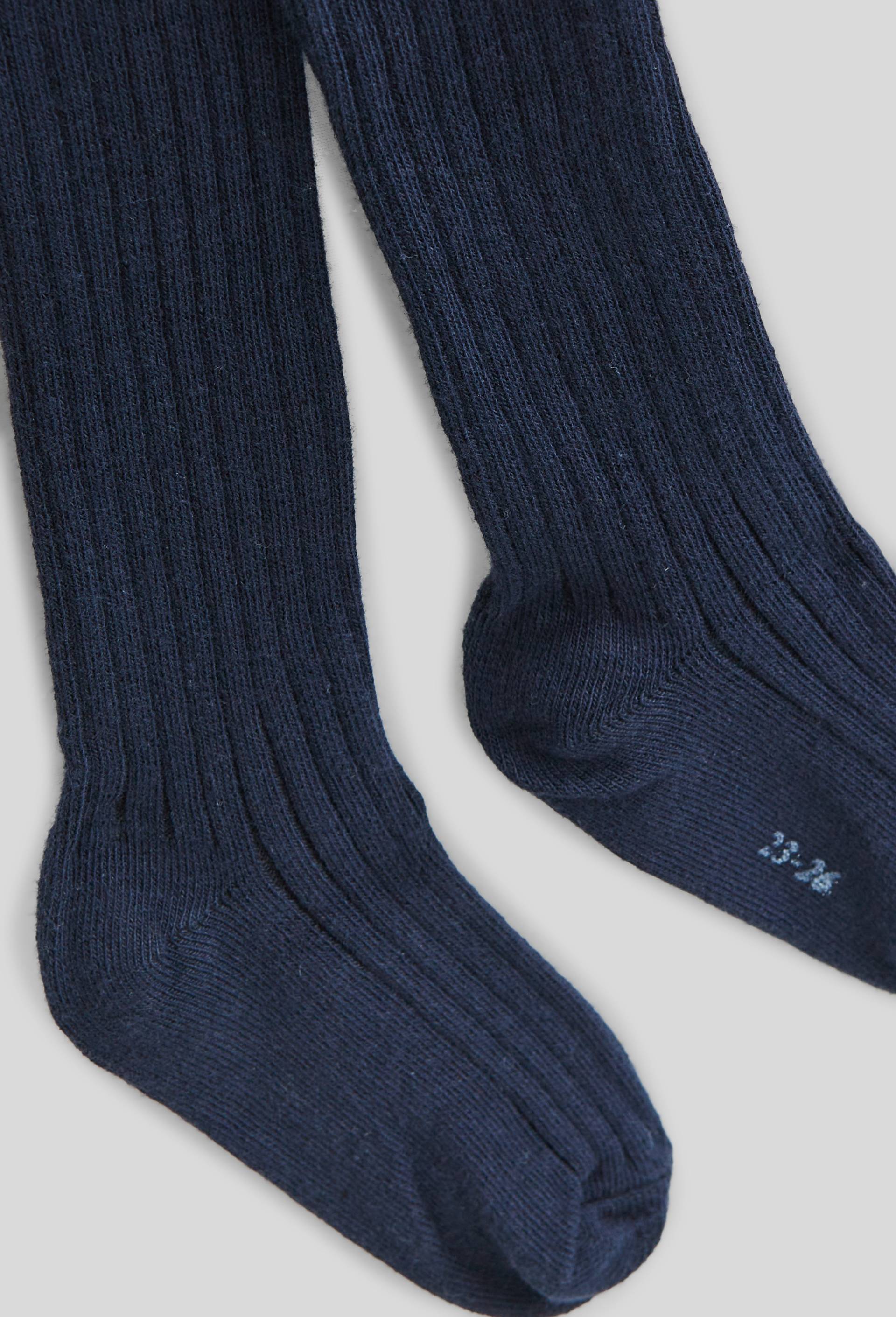 Collant en cote contenant du coton BIO GOTS, Bleu fonc&eacute;, large image number 1