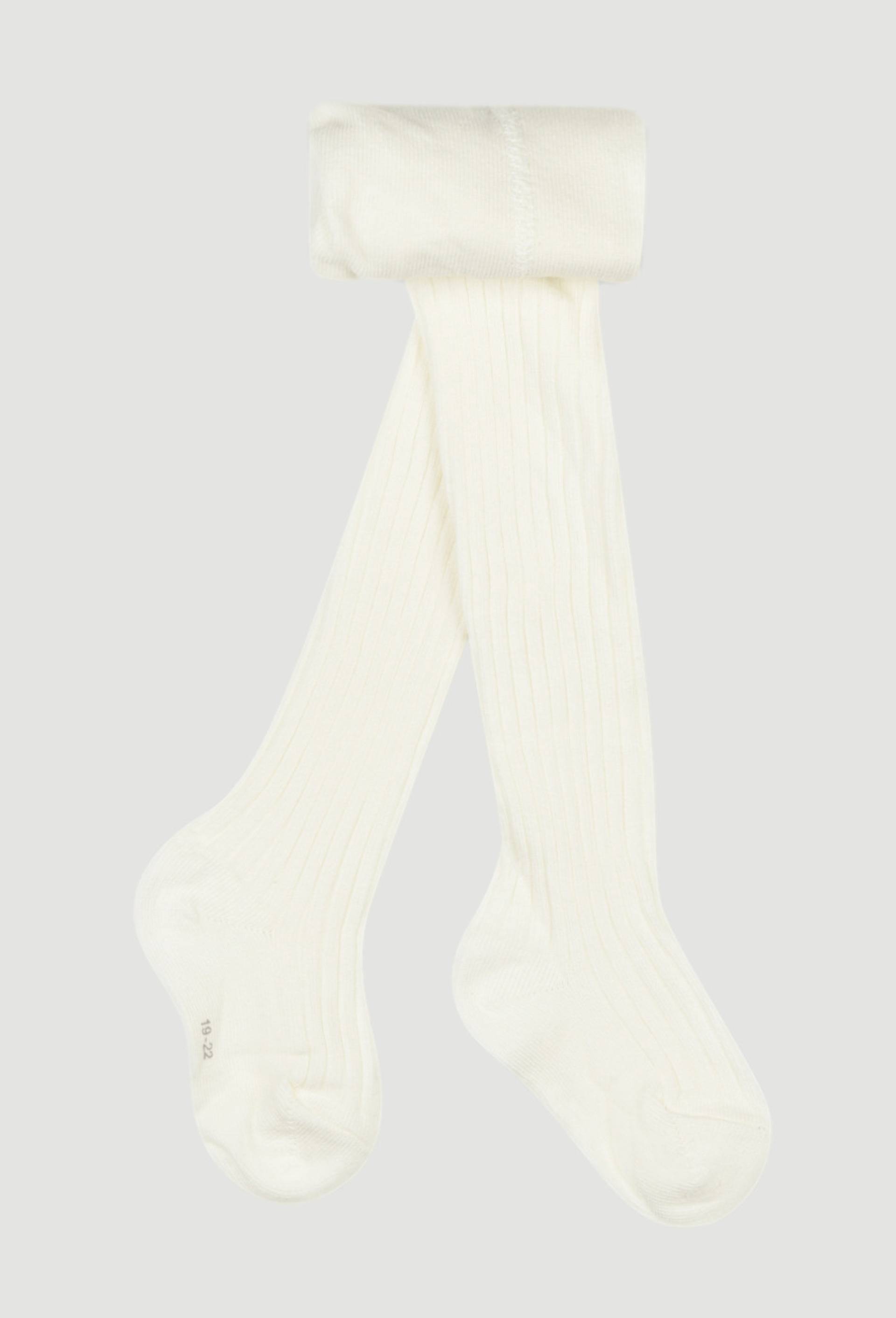 Collant en cote contenant du coton BIO GOTS, Ecru, large image number 0