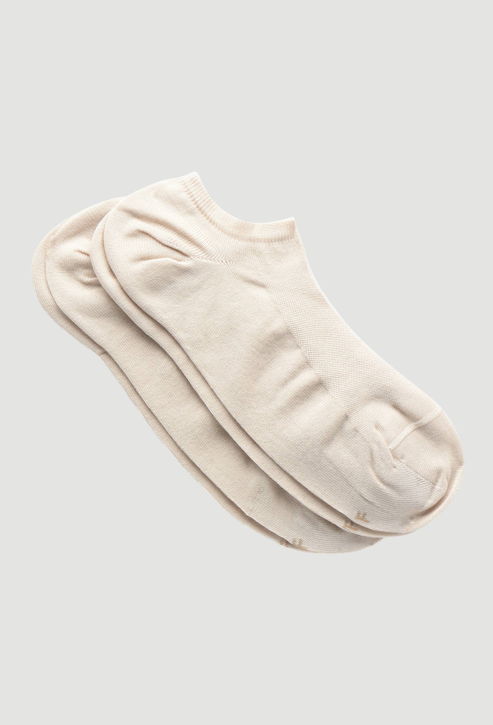 Lot de 2 paires de socquettes en fil d'écosse Bleuforêt, Beige clair, swatch image