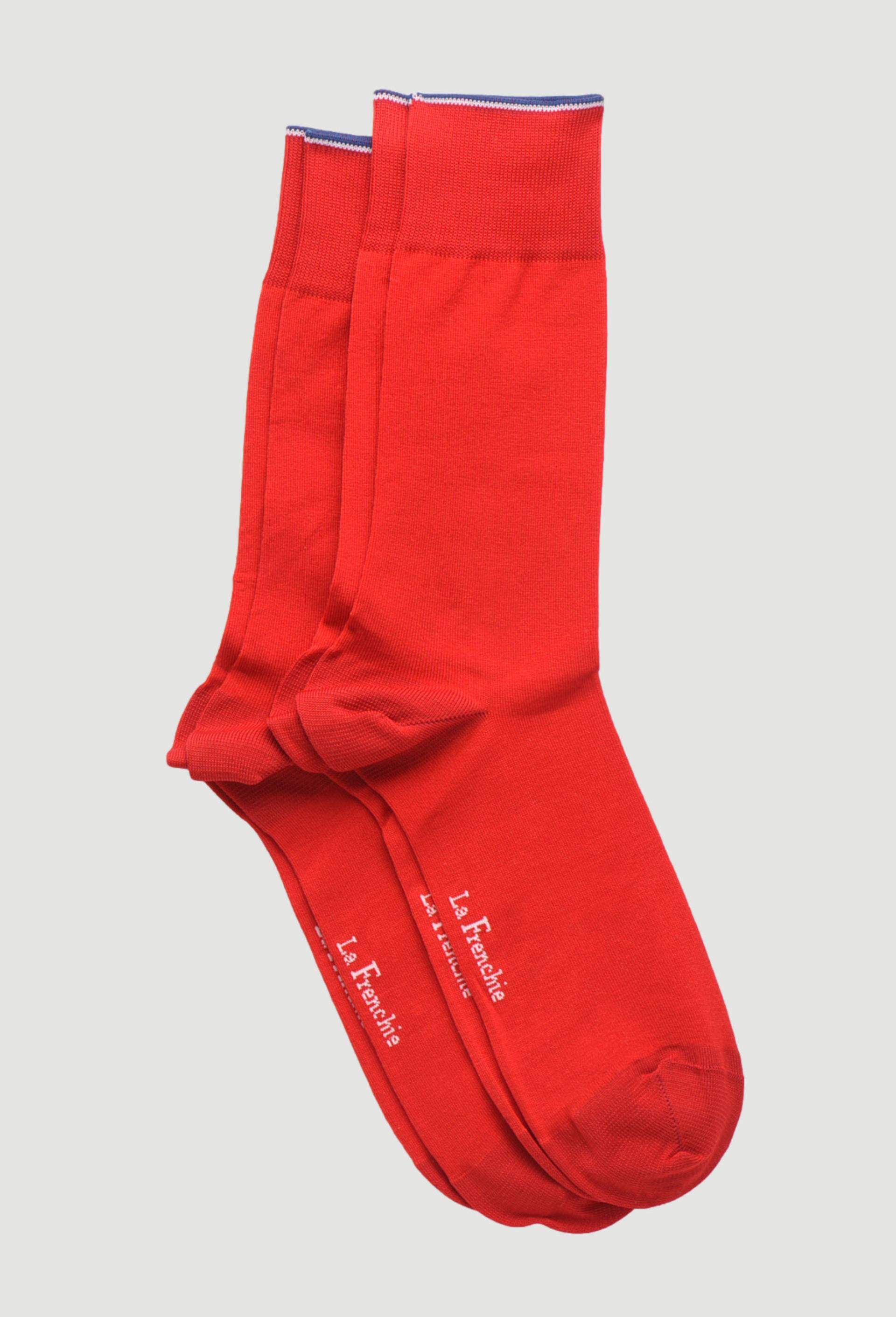 Lot de 2 paires de chaussettes en fil d'&eacute;cosse La Frenchie, Rouge, large image number 0