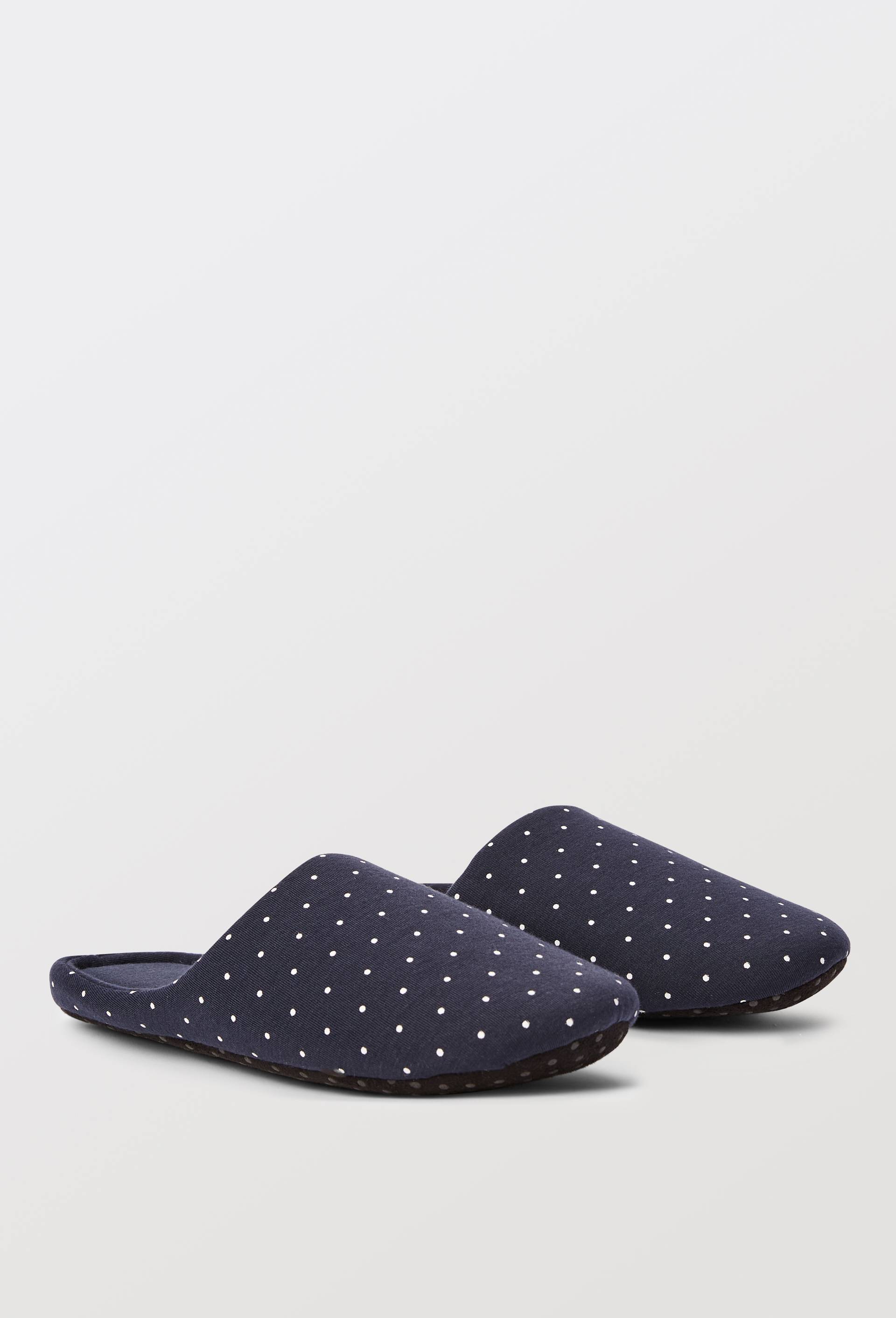Mules &agrave; pois, Bleu fonc&eacute;, swatch image
