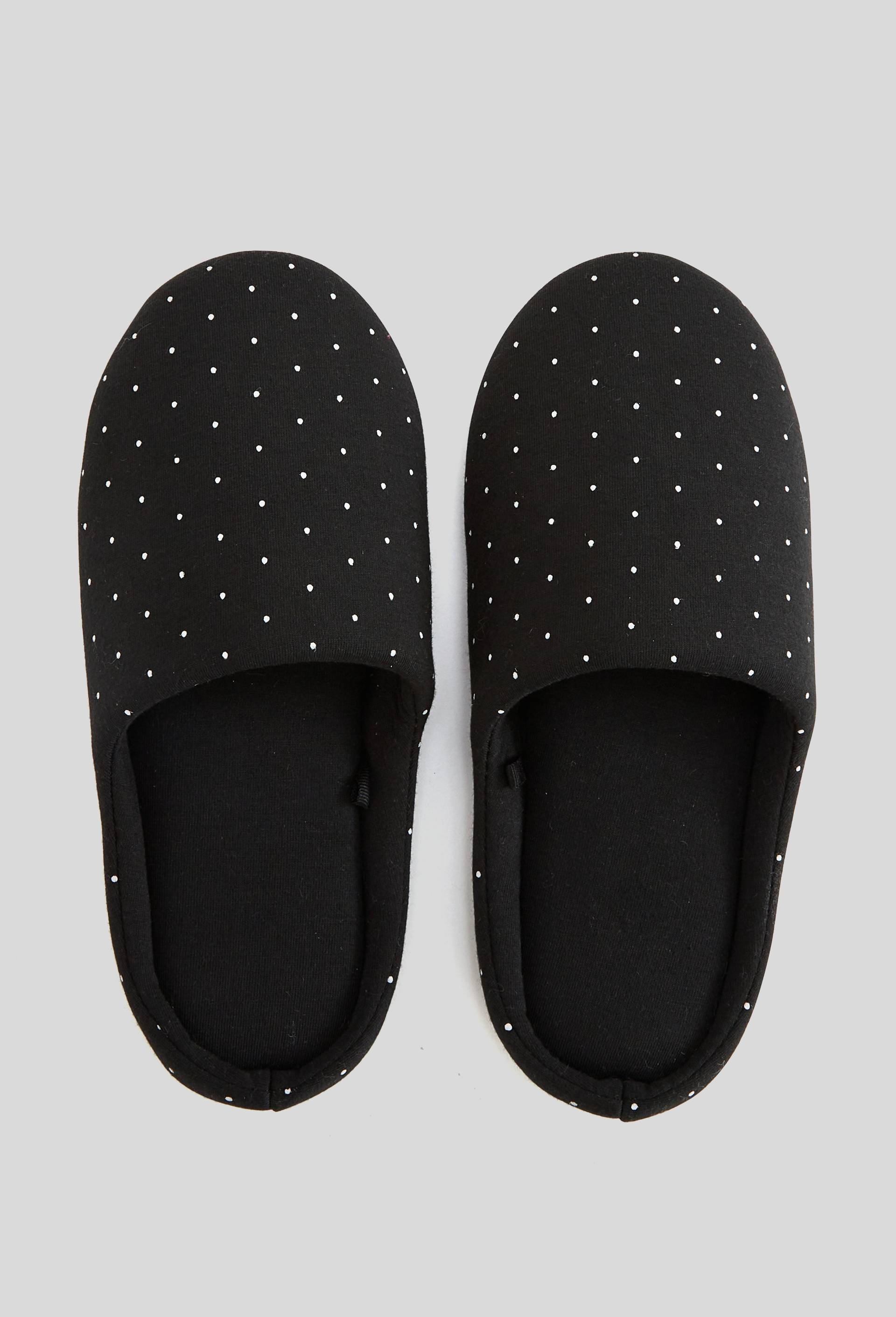 Mules à pois, Noir, large image number 1