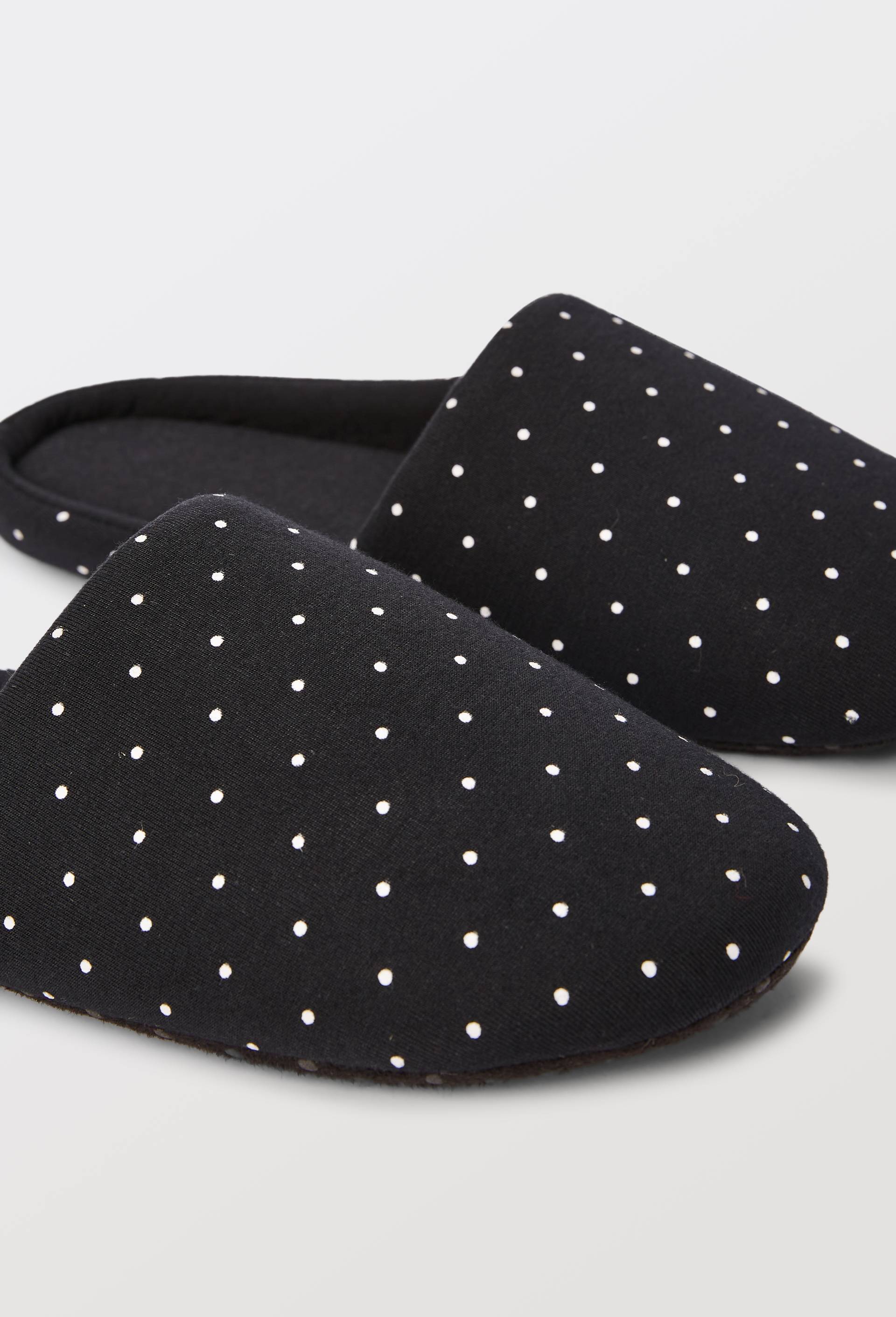 Mules à pois NOIR pour femme MONOPRIX