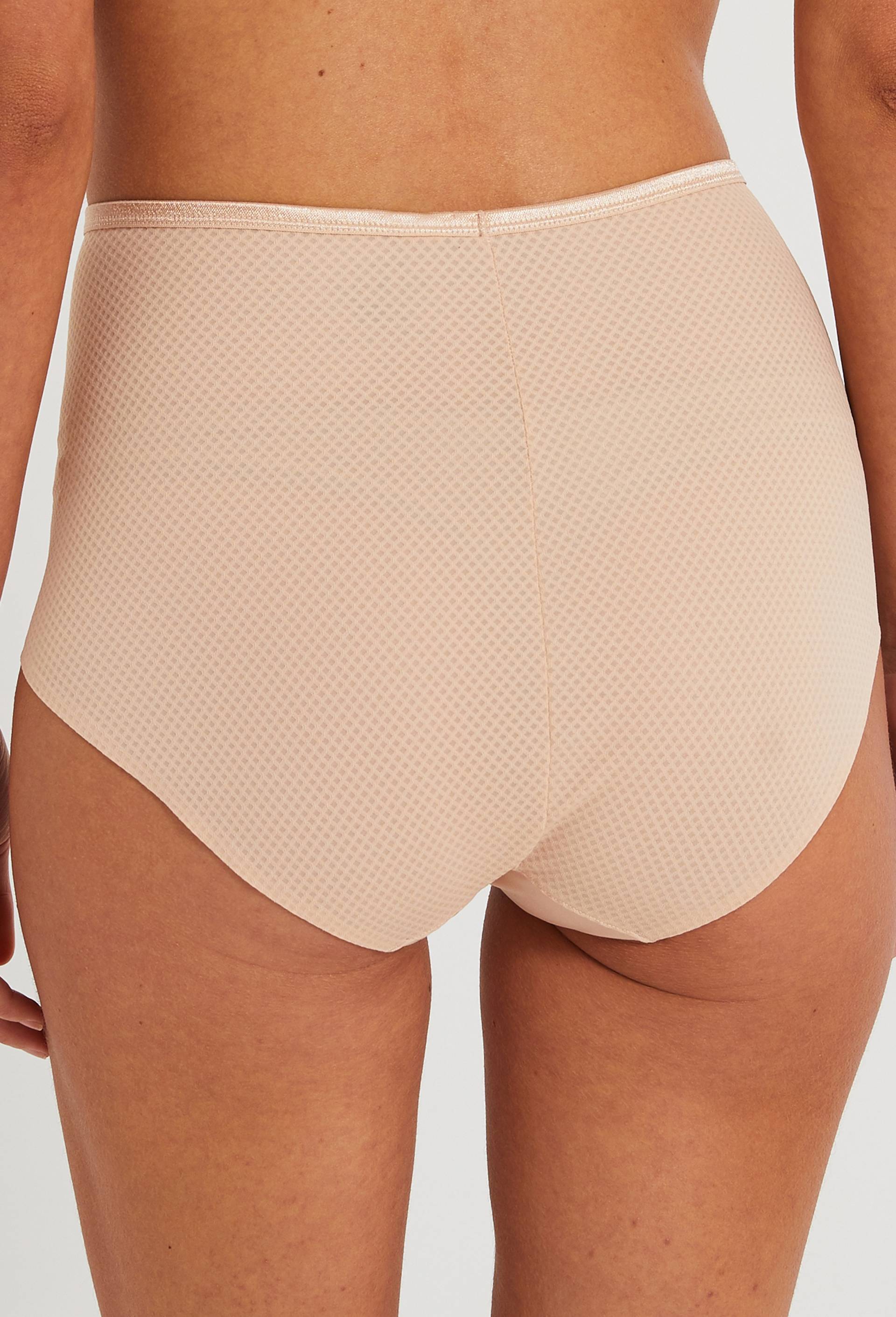 Culotte taille haute ventre plat en microfibre fantaisie, Rose clair, large image number 1