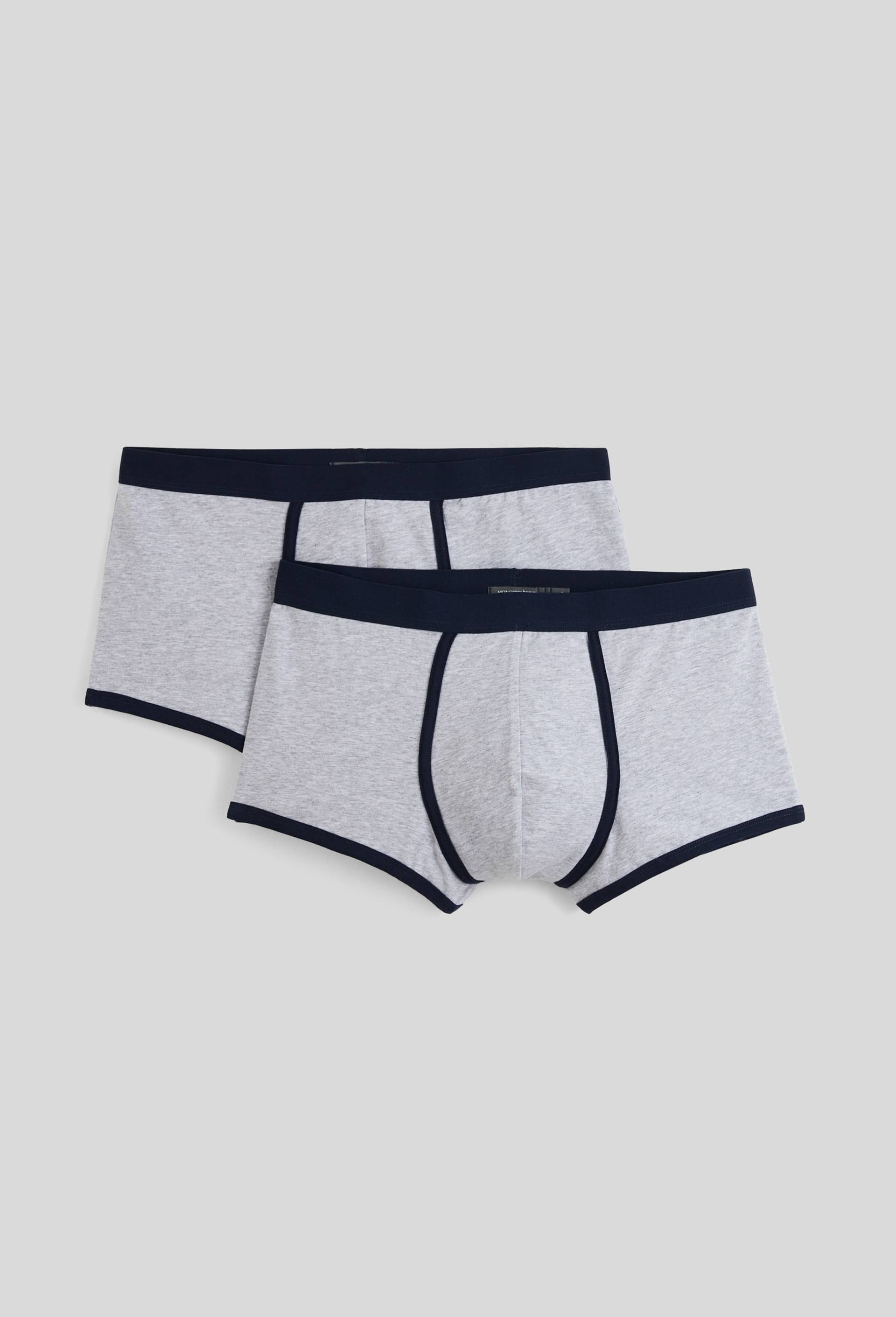 Lot de 2 boxers en coton BIO, certifi&eacute; OEKO-TEX, Gris, large image number 0.0