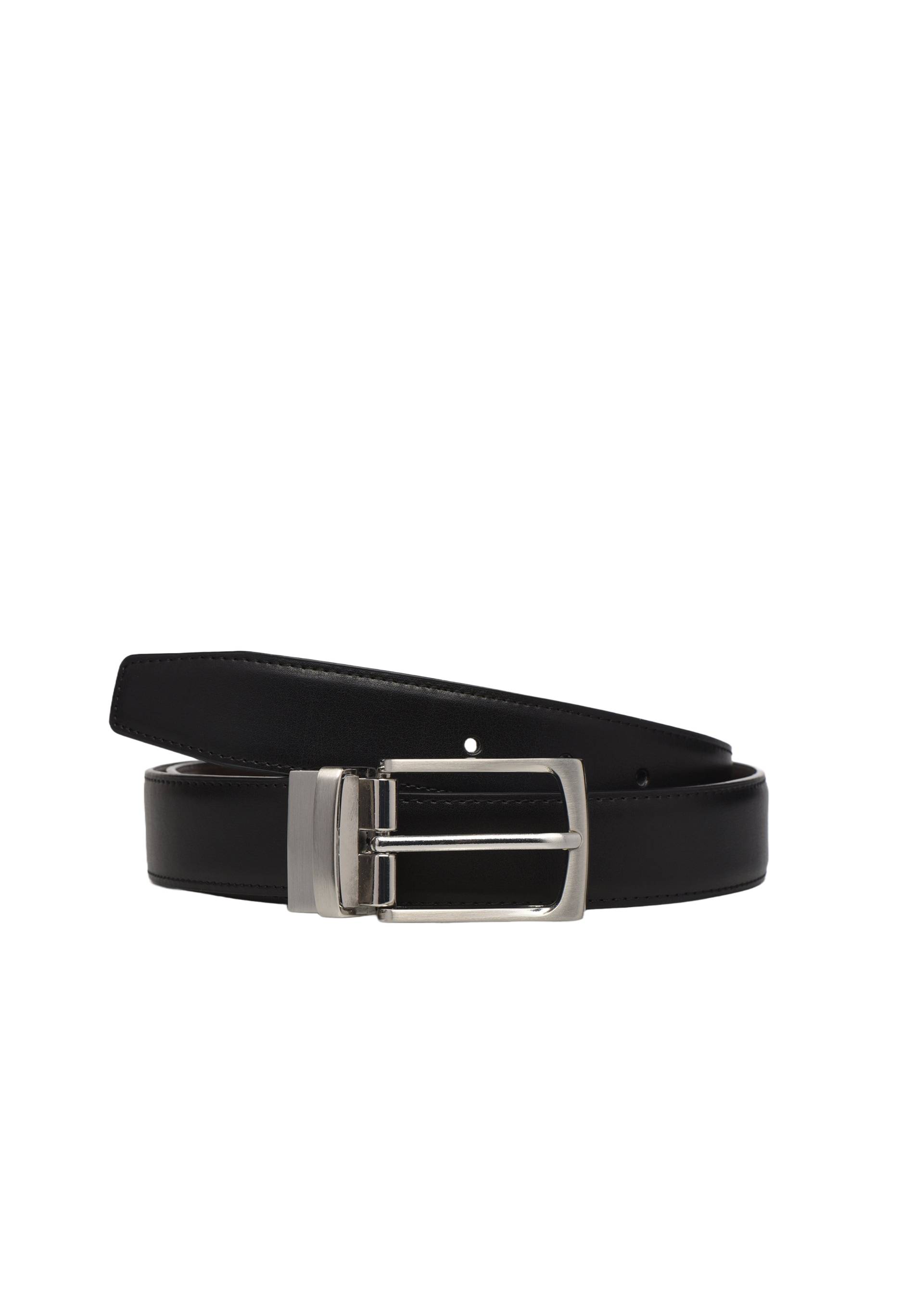Ceinture r&eacute;versible, Cuir lisse Responsable, Brun, large image number 2