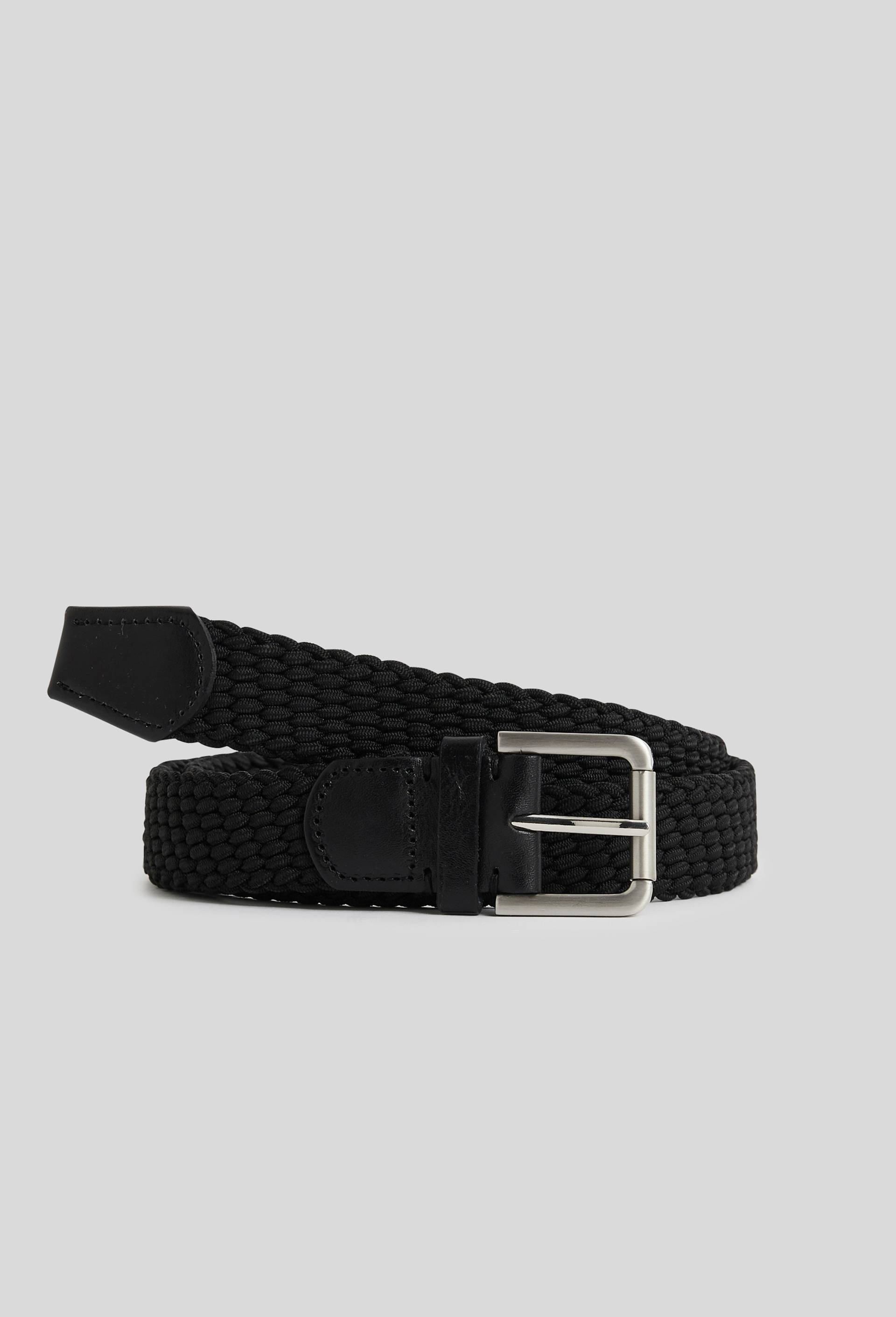 Ceinture &eacute;lastiqu&eacute;e unie, Noir, large image number 0