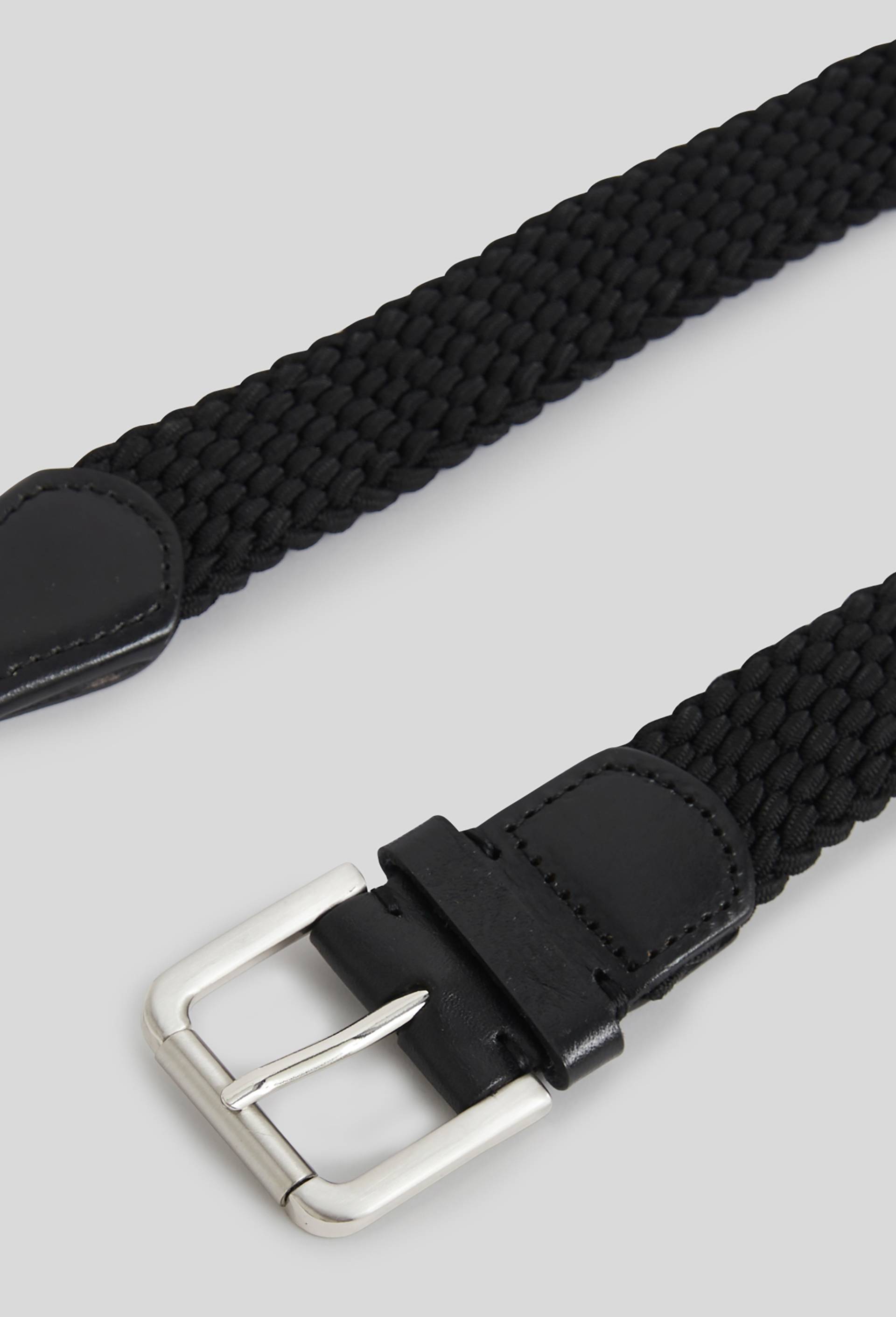 Ceinture &eacute;lastiqu&eacute;e unie, Noir, large image number 1