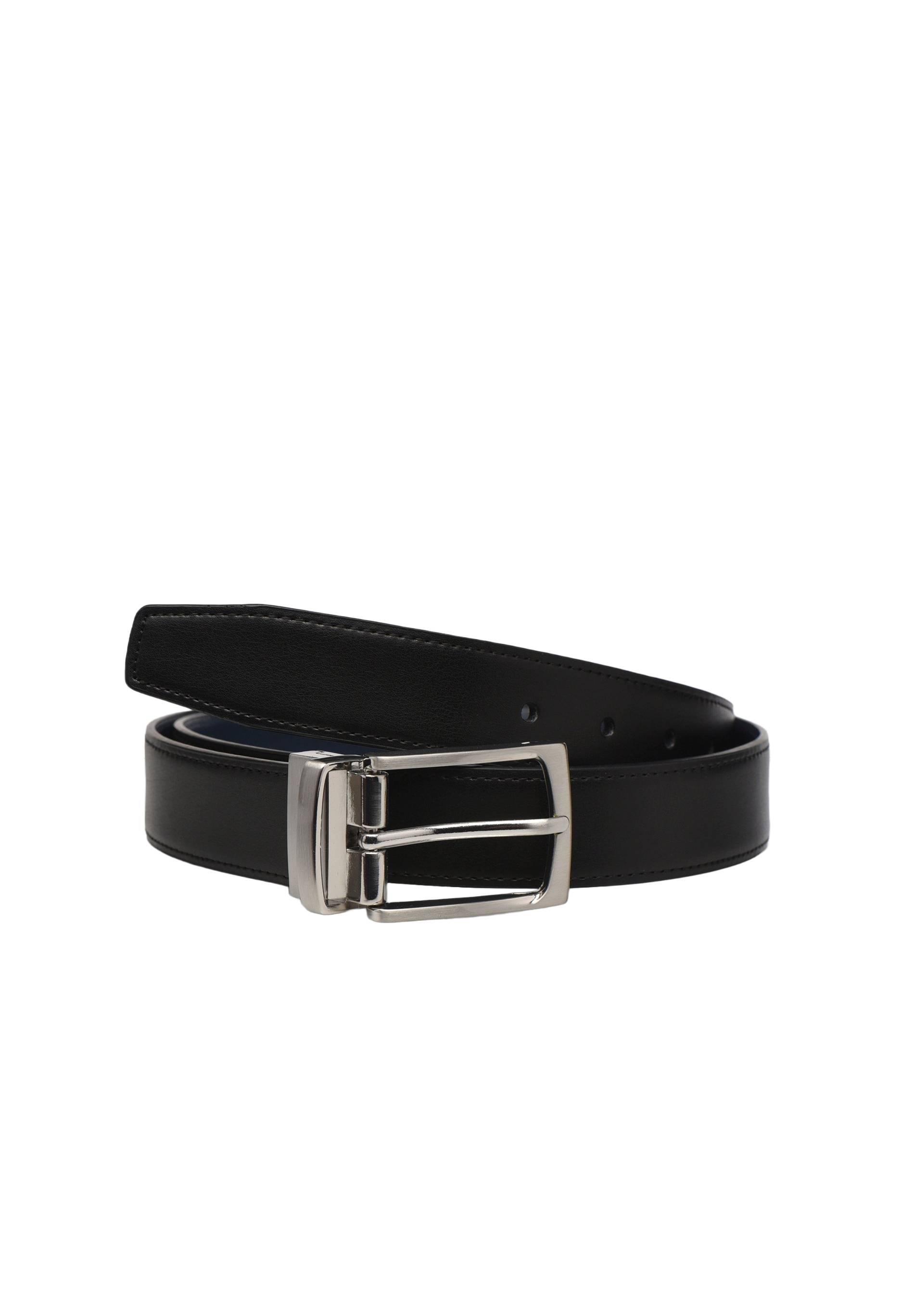 Ceinture r&eacute;versible, Cuir lisse Responsable, Bleu fonc&eacute;, large image number 2