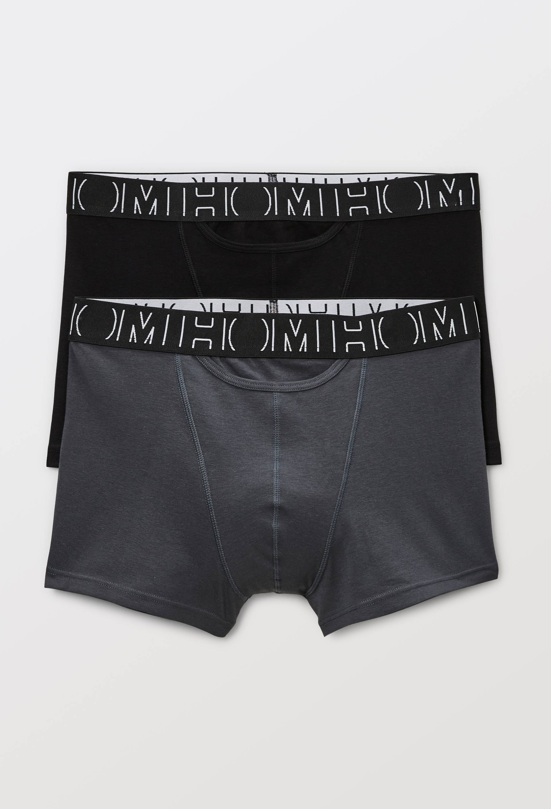 Lot de 2 boxer en coton HOM, certifi&eacute; OEKO-TEX, Gris, large image number 0