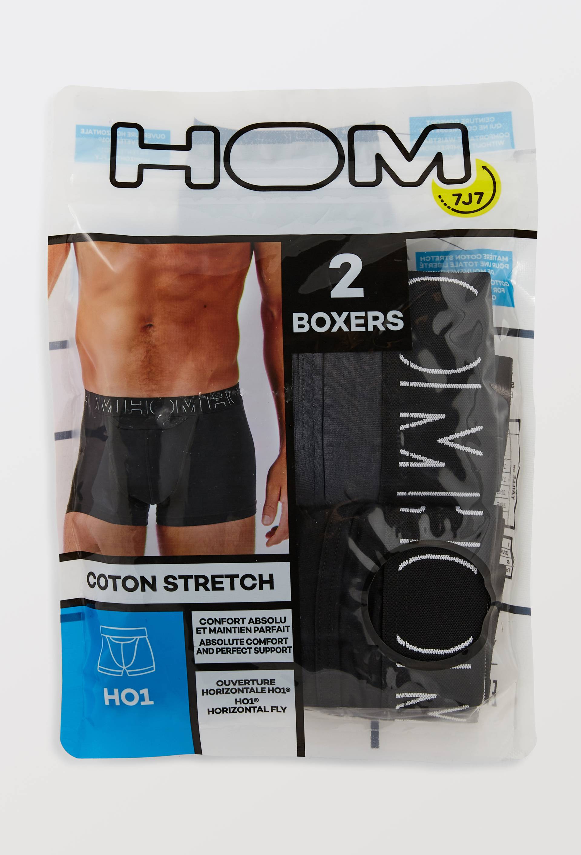 Lot de 2 boxer en coton HOM, certifi&eacute; OEKO-TEX, Gris, large image number 2