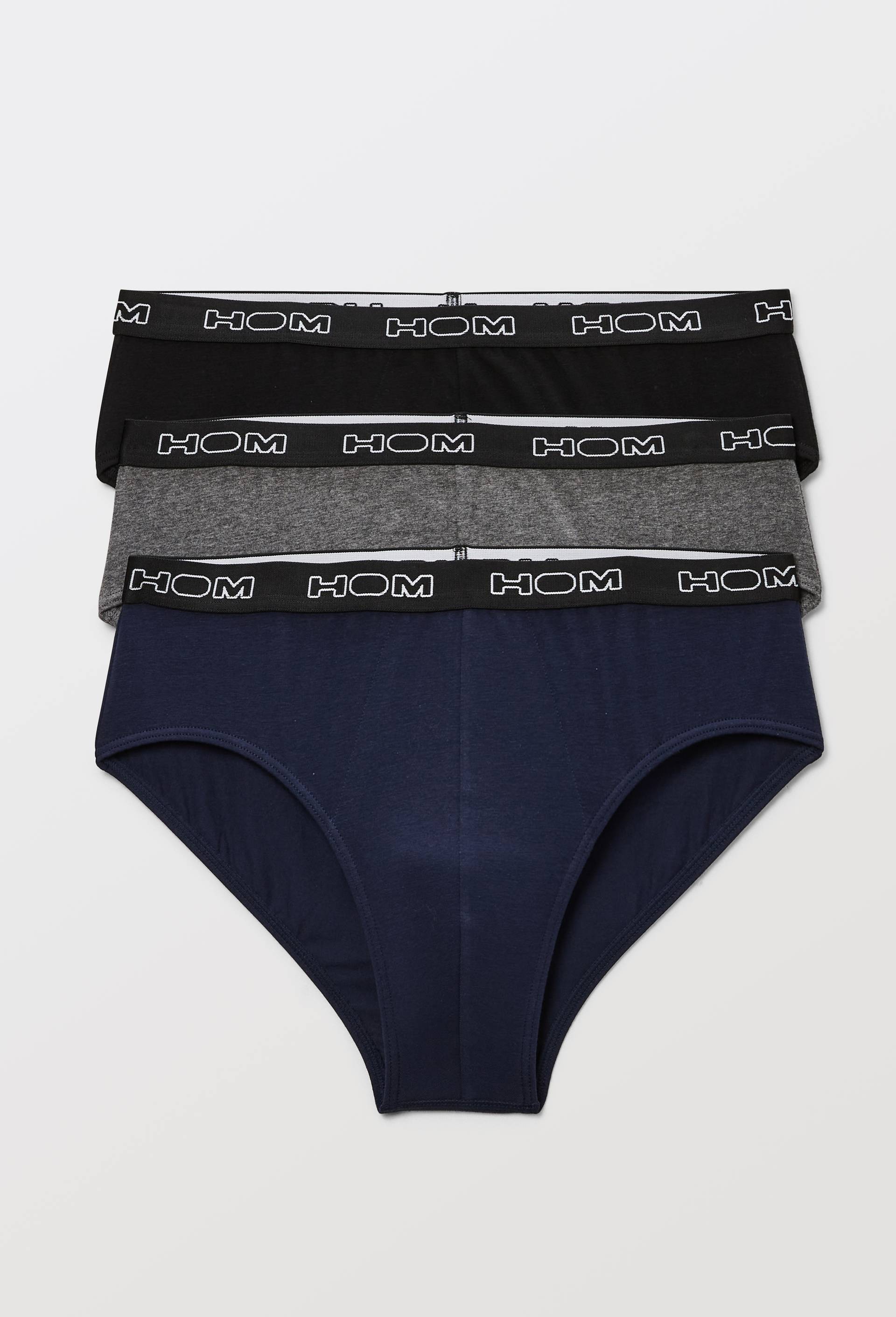 Lot de 3 slips en coton HOM, Gris, large image number 0.0
