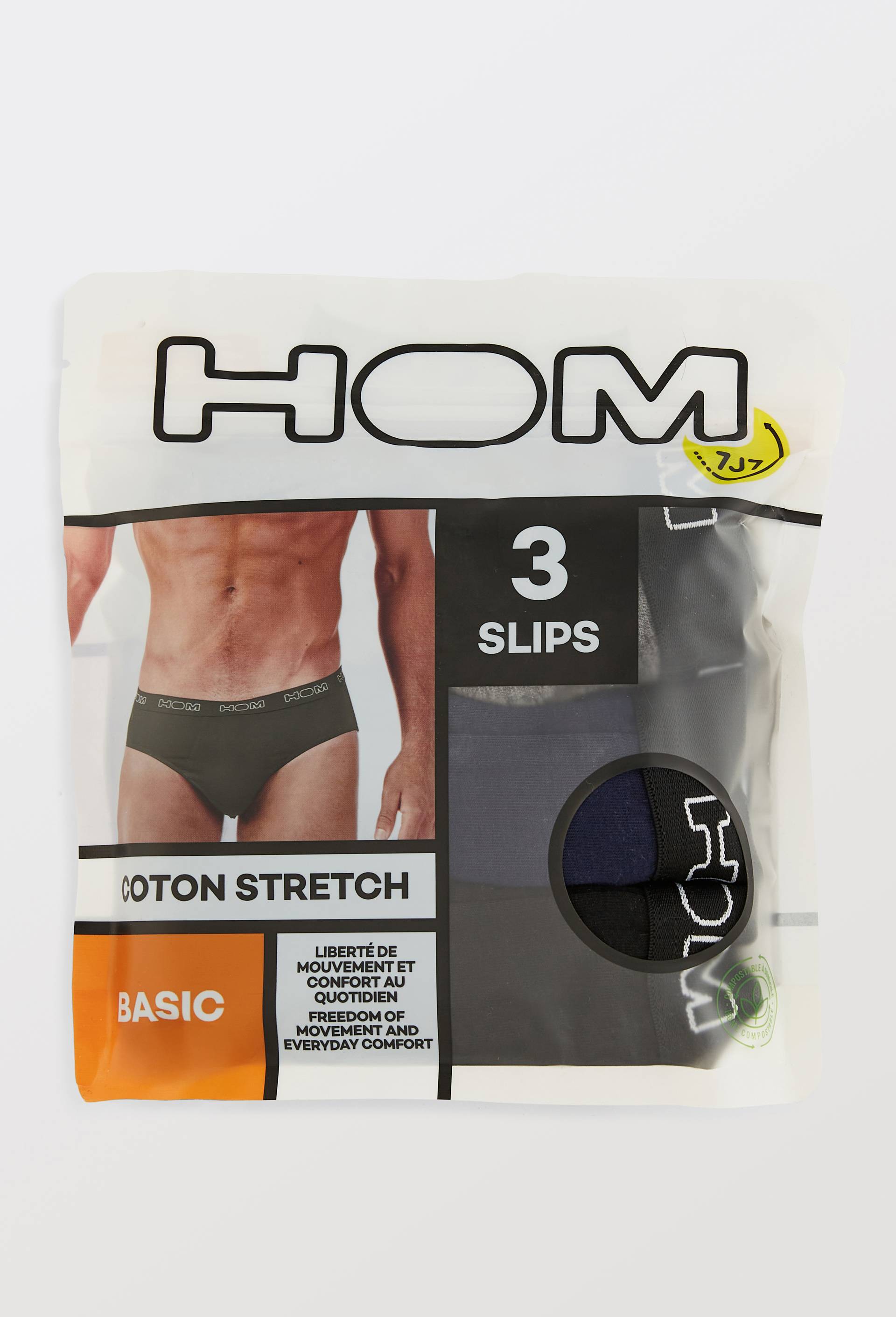 Lot de 3 slips en coton HOM, Gris, large image number 2.0